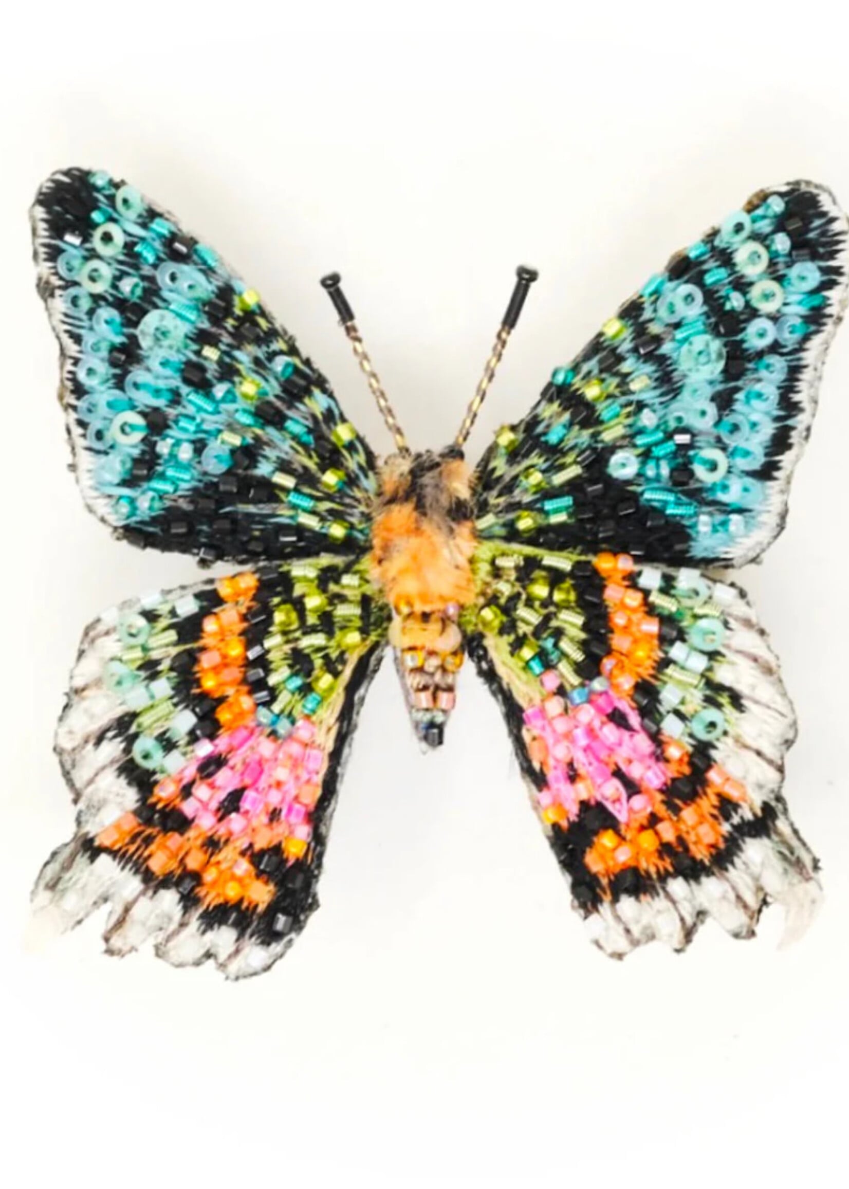 Trovelore Madagascar Sunset Moth Brooch Pin Handmade PREORDER