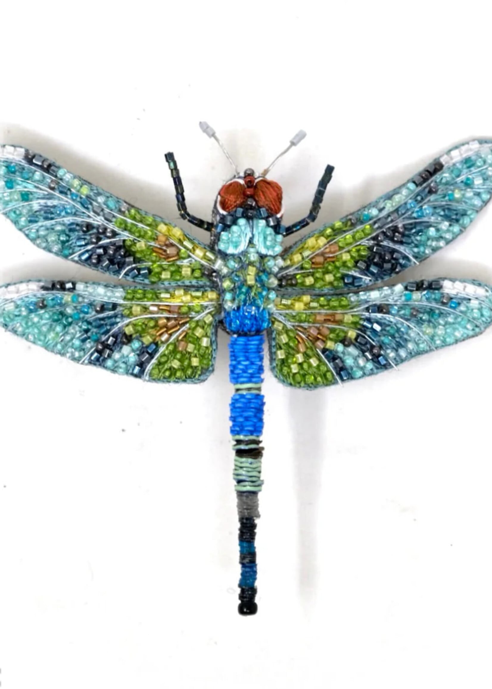 Trovelore Blue Emperor Dragonfly Brooch Pin Handmade PREORDER