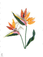 Trovelore Bird of Paradise Flower Brooch Pin Handmade PREORDER