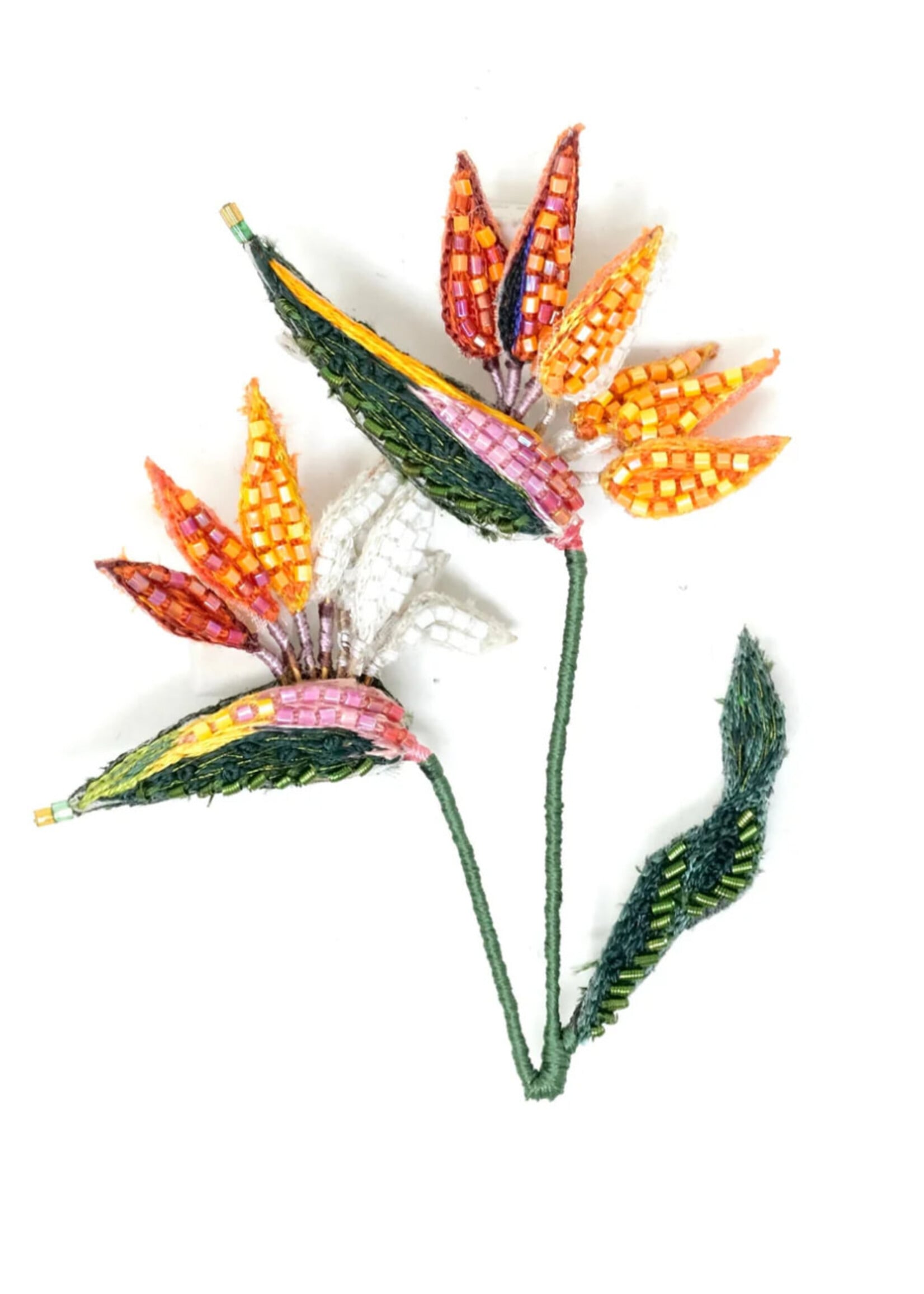 Trovelore Bird of Paradise Flower Brooch Pin Handmade PREORDER