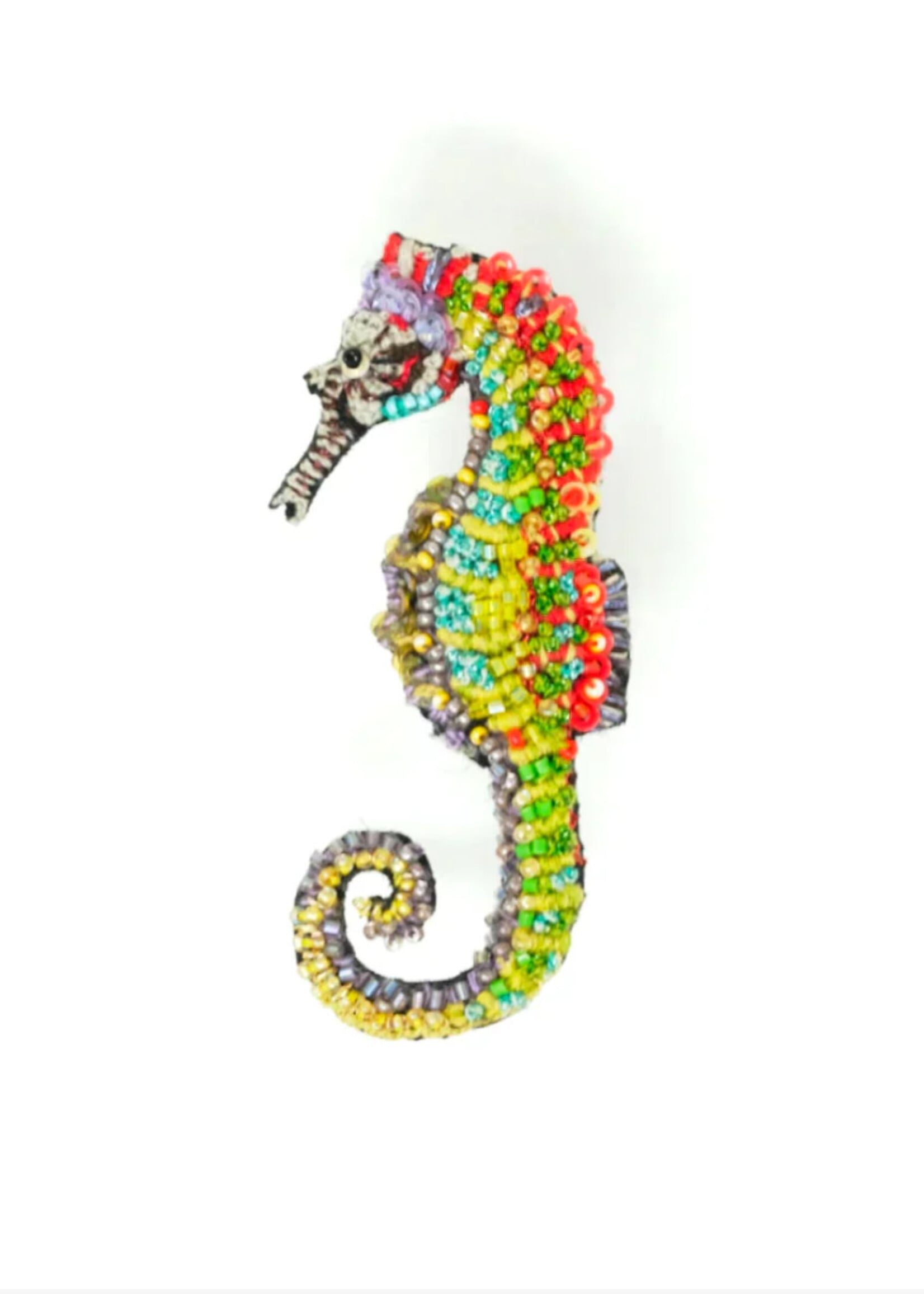 Trovelore Spotted Seahorse Brooch Pin Handmade PREORDER