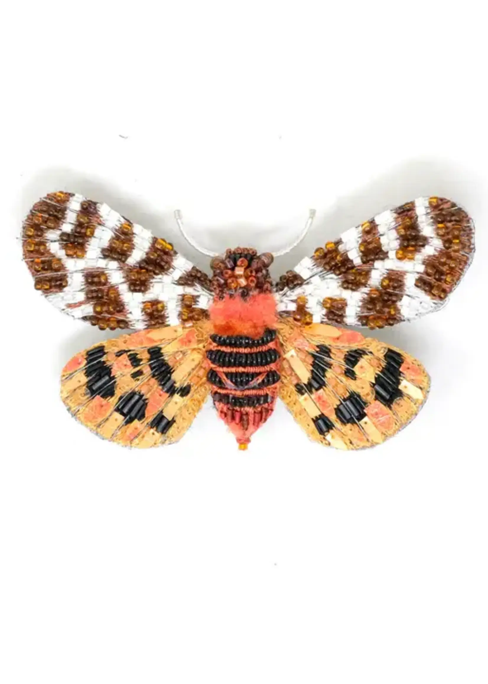 Trovelore Giant Tiger Moth Brooch Pin Handmade PREORDER