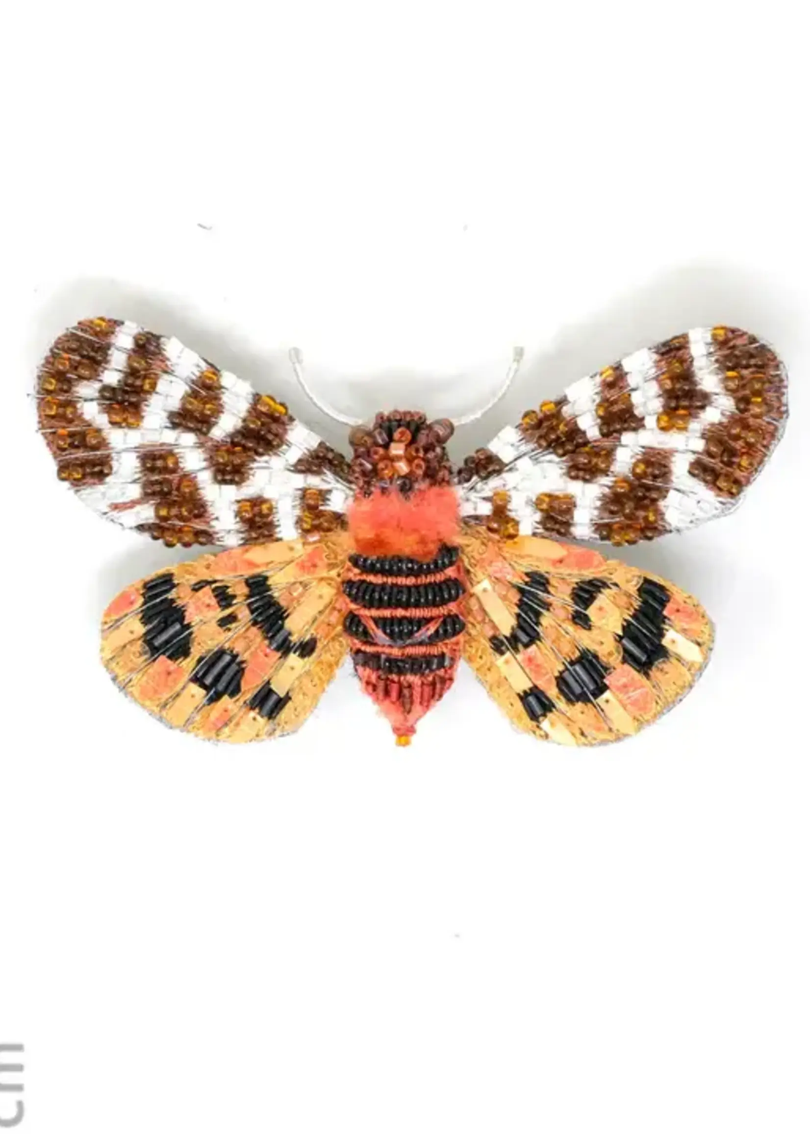 Trovelore Giant Tiger Moth Brooch Pin Handmade PREORDER