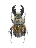 Trovelore Sawtooth Stag Beetle Brooch Pin Handmade PREORDER