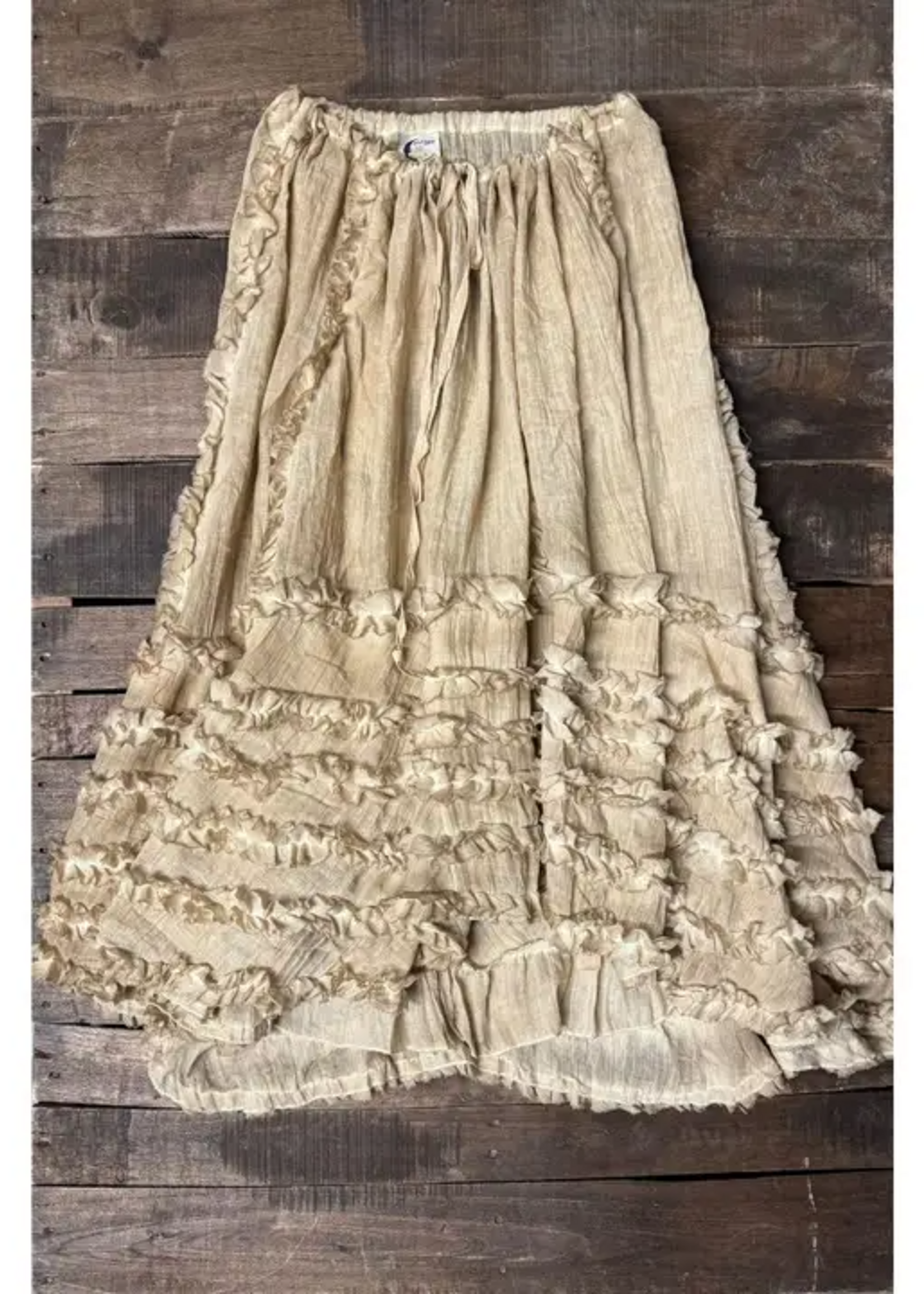 Jaded Gypsy Clothing Serene Sands Skirt Oatmeal One Size