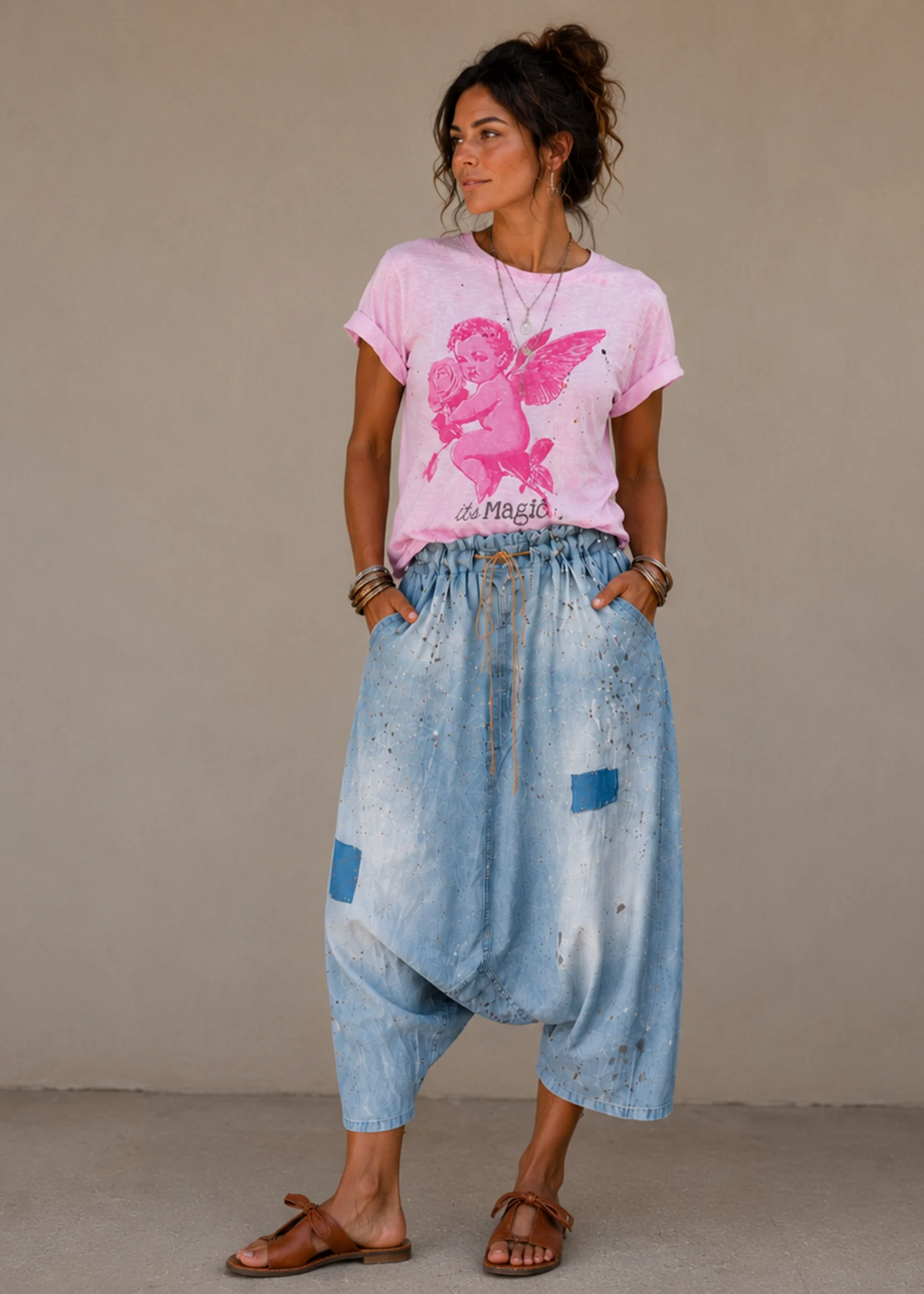 Jaded Gypsy Clothing Earthsong Harem Pants Chambray One Size