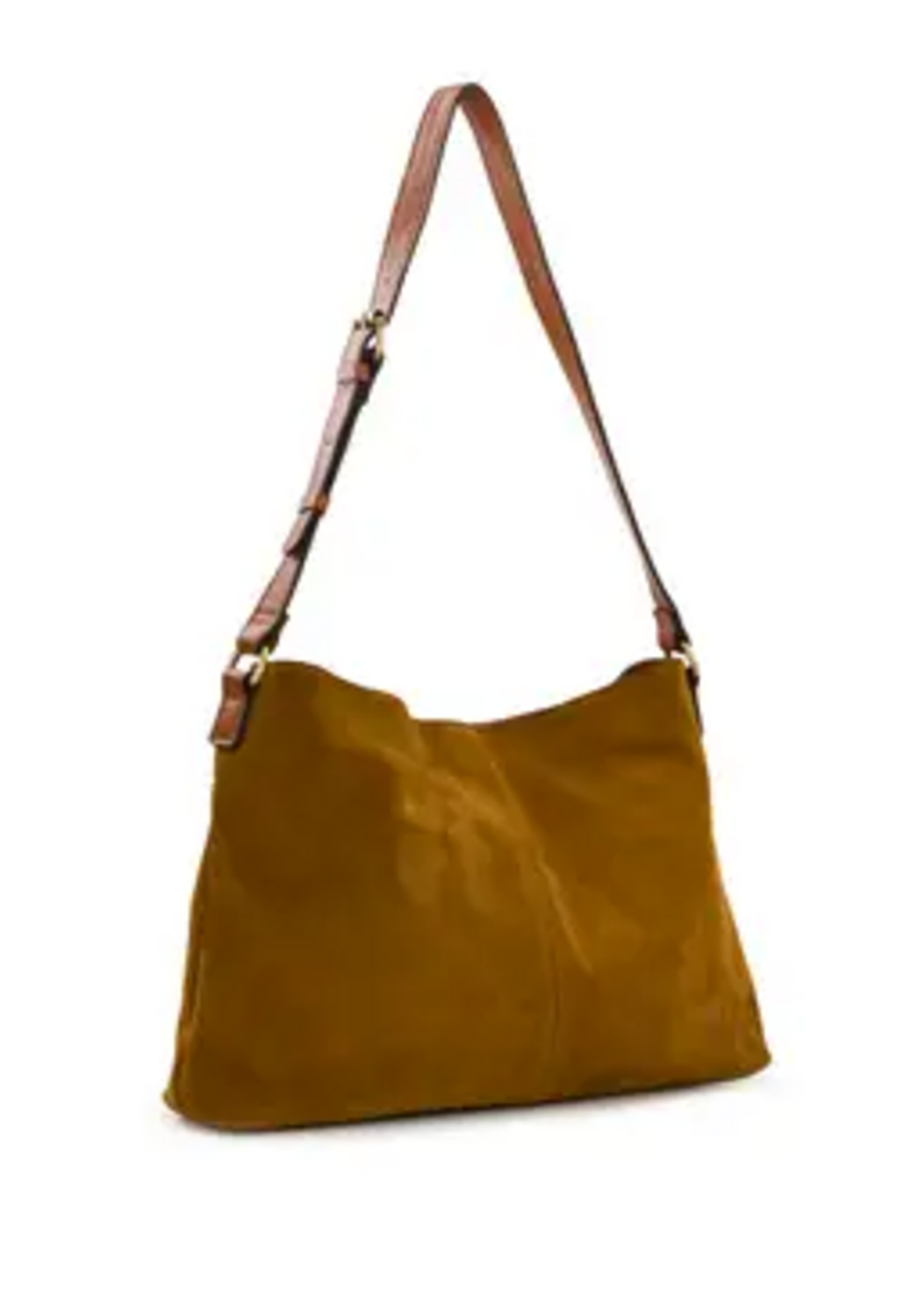 Patricia Nash Designs Liora Slouchy Tote w/ Mini Torri - Suede Leather Cognac