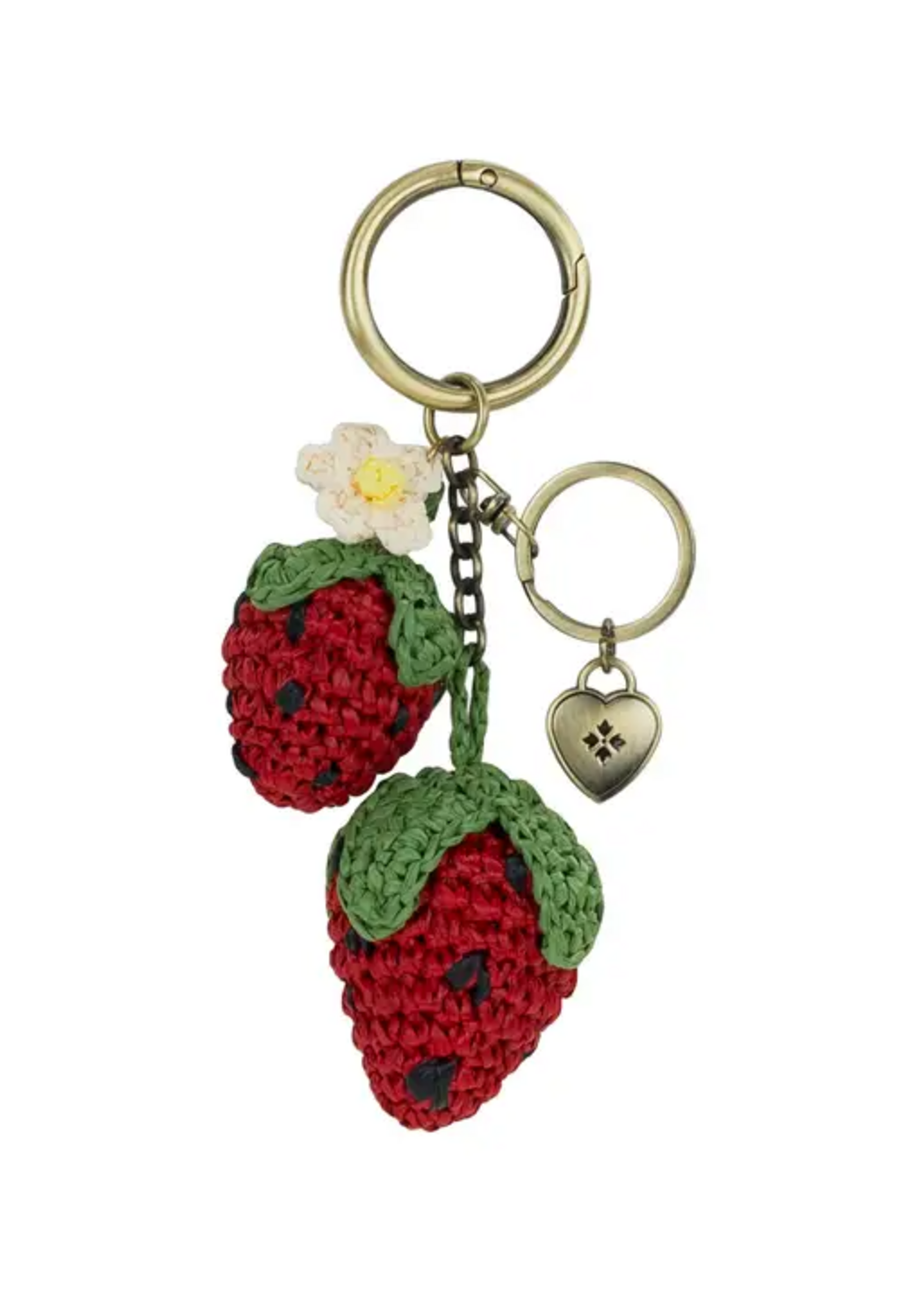 Patricia Nash Designs Raffia Strawberry Bag Charm