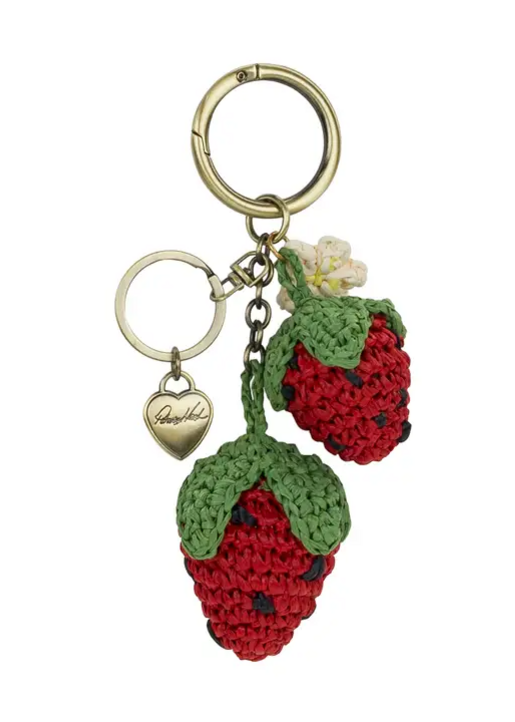 Patricia Nash Designs Raffia Strawberry Bag Charm