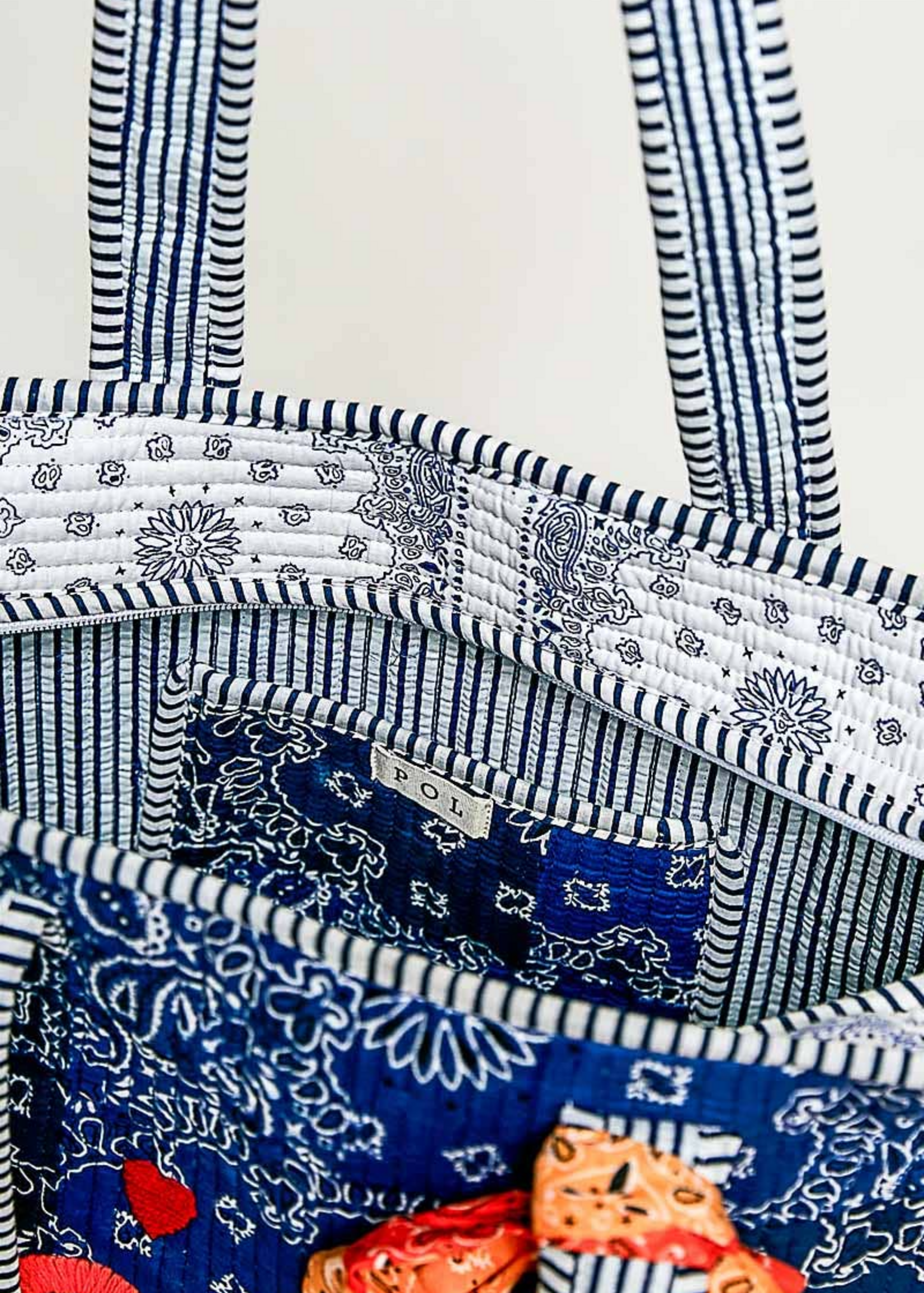 POL Love Bandana Quilted Tote Bag