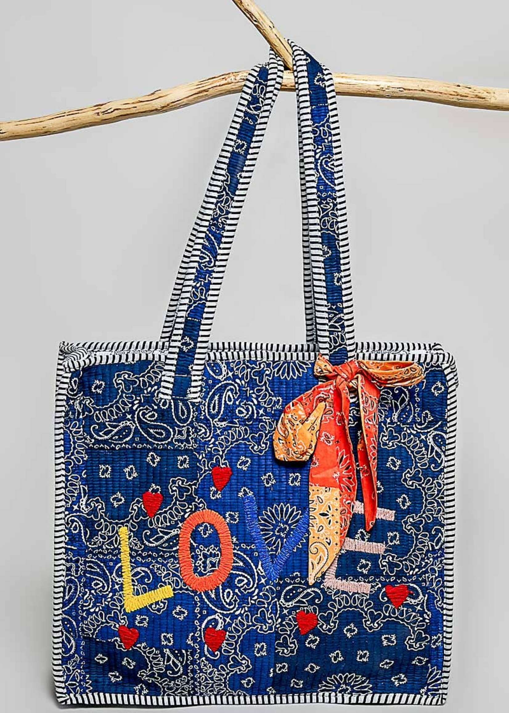 POL Love Bandana Quilted Tote Bag
