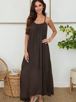 Milio Milano Spaghetti Strap Gauze Maxi Dress