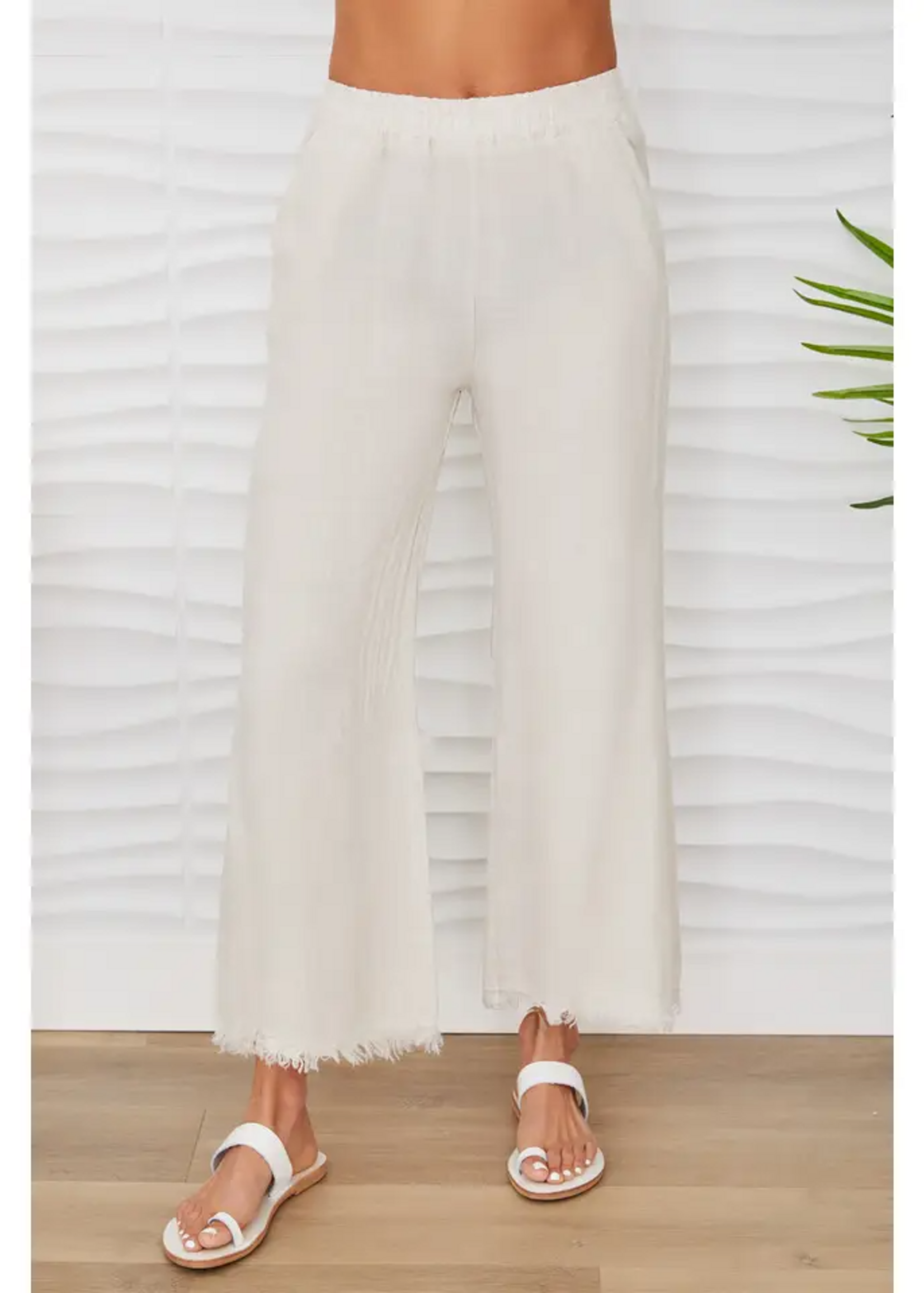 Milio Milano Italian Linen Pant Beige