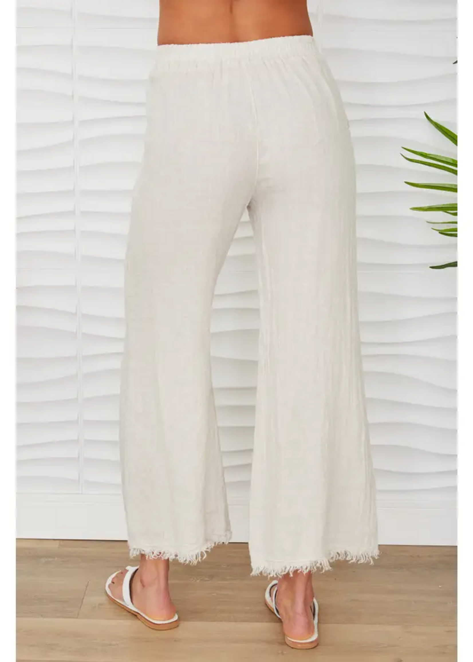 Milio Milano Italian Linen Pant Beige