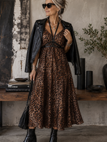 Milio Milano Slip Dress Leopard Print