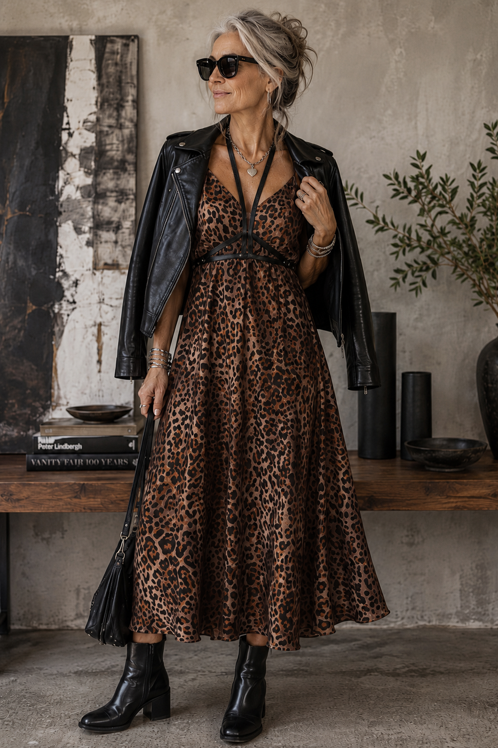 solid brown leopard print dress Shop ANEVA DRESS in Dark Brown Leopard