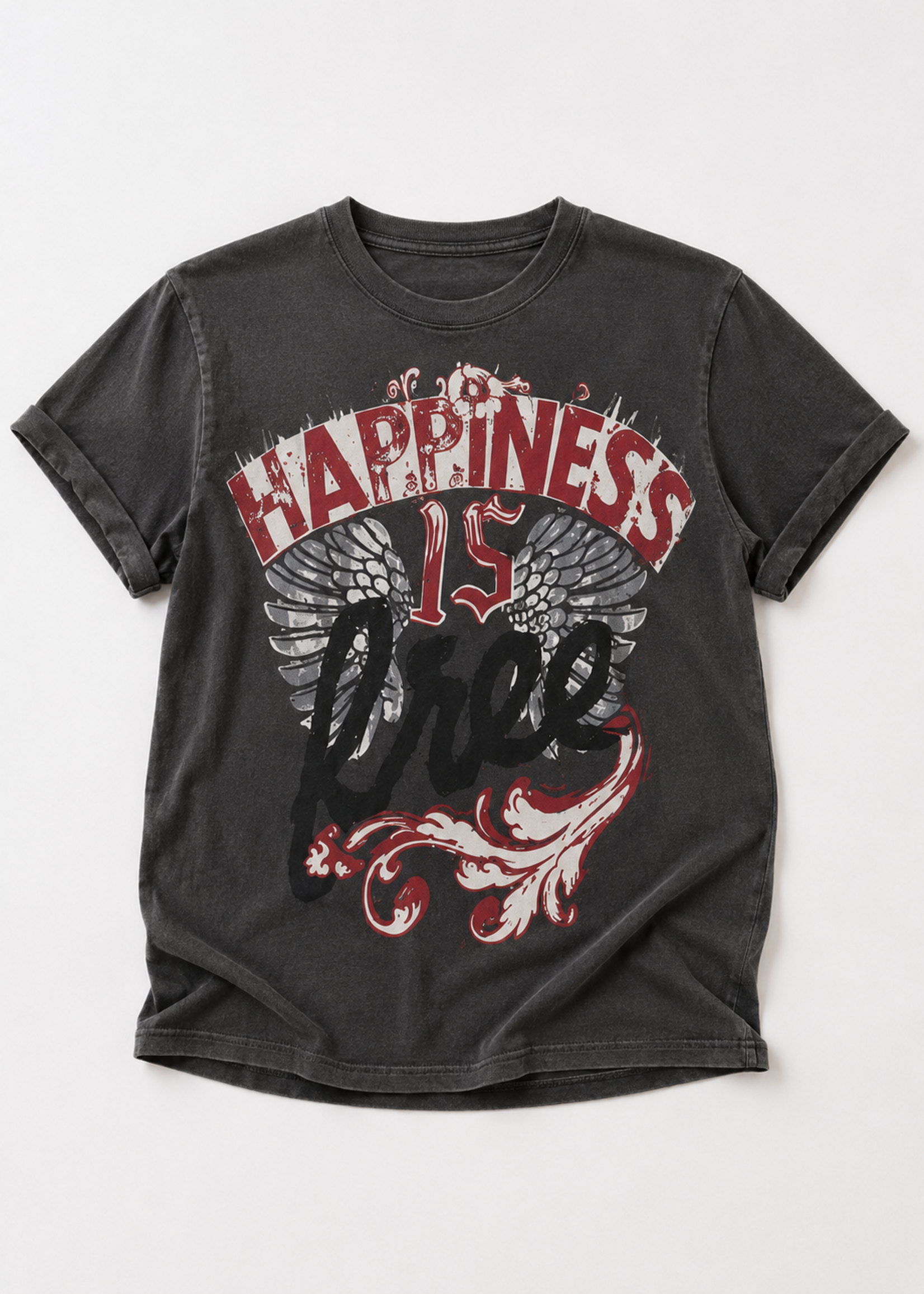 One24 Rags Happiness is Free Graphic Tee