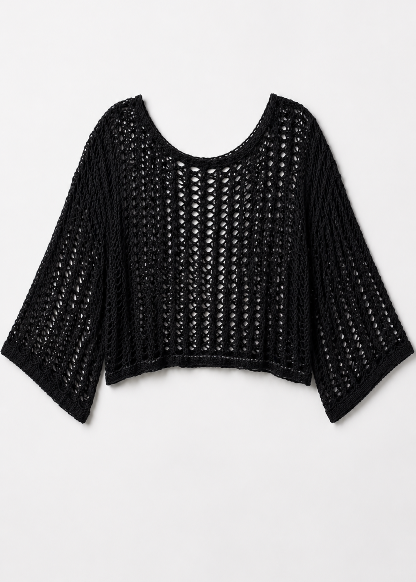 Milio Milano Crochet Layering Top One Size