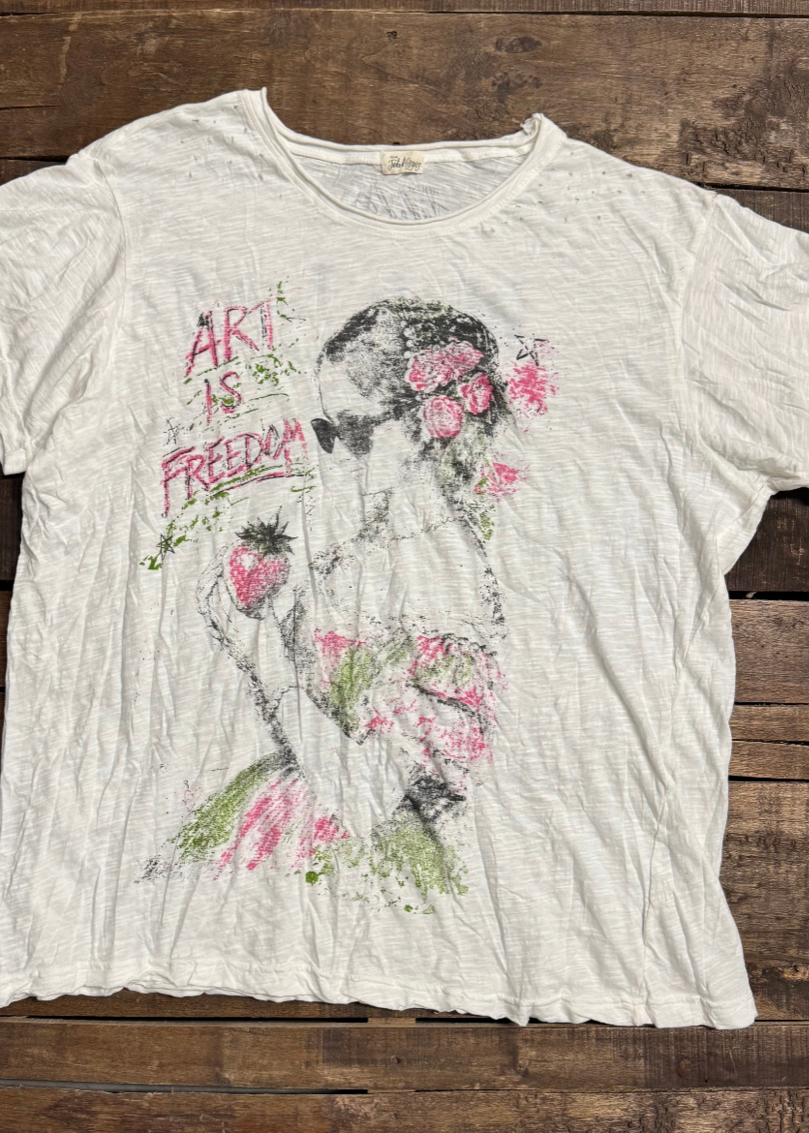 House of Jaded Gypsy Worn and Weathered Tee Art One Size