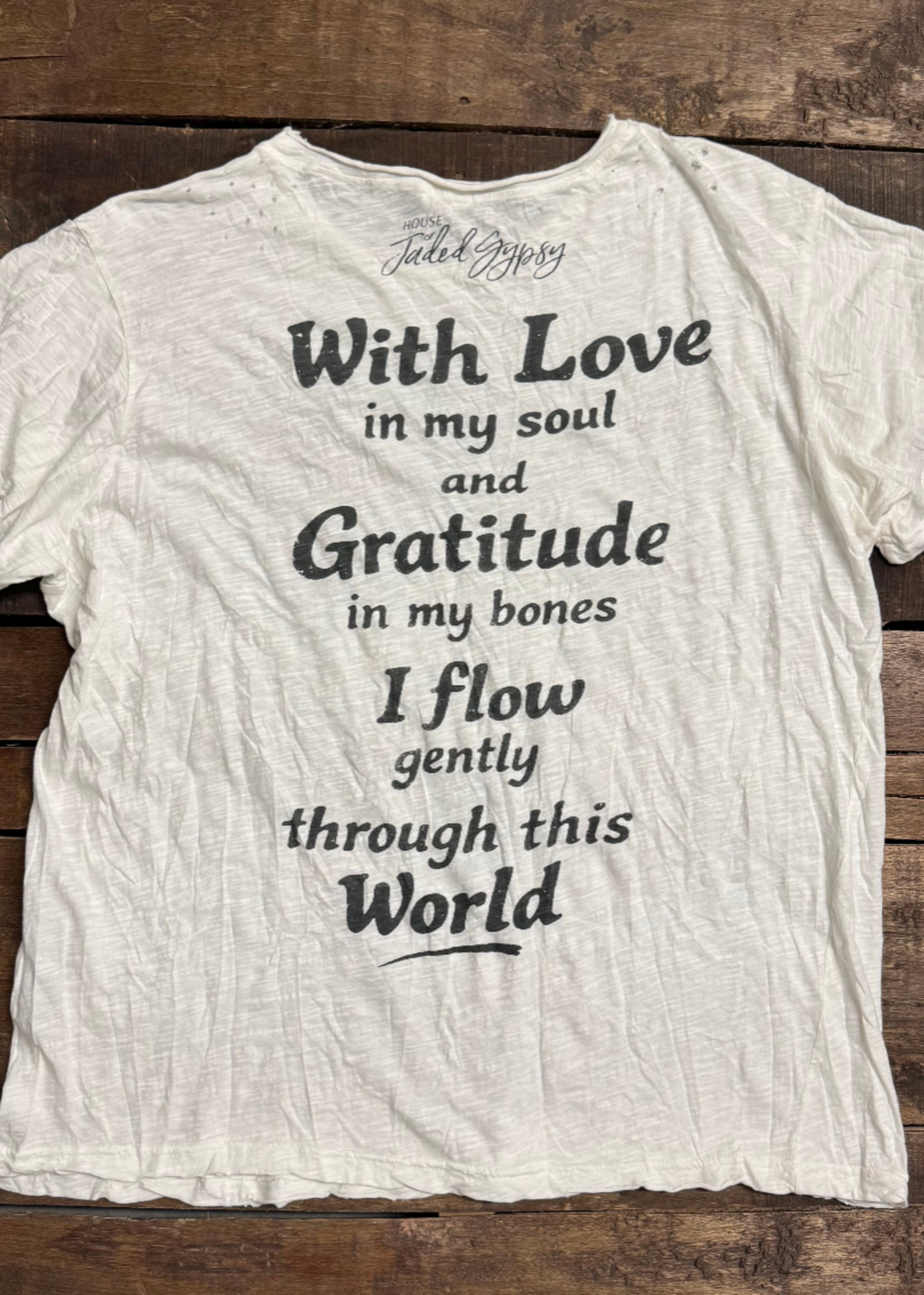 House of Jaded Gypsy Worn and Weathered Tee Art One Size