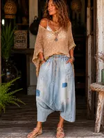 Jaded Gypsy Clothing Earthsong Harem Pants Chambray One Size