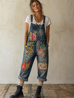 House of Jaded Gypsy Sunfaded Trail Love Overalls