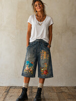 House of Jaded Gypsy Desert Drift Shorts Flutter Away One Size