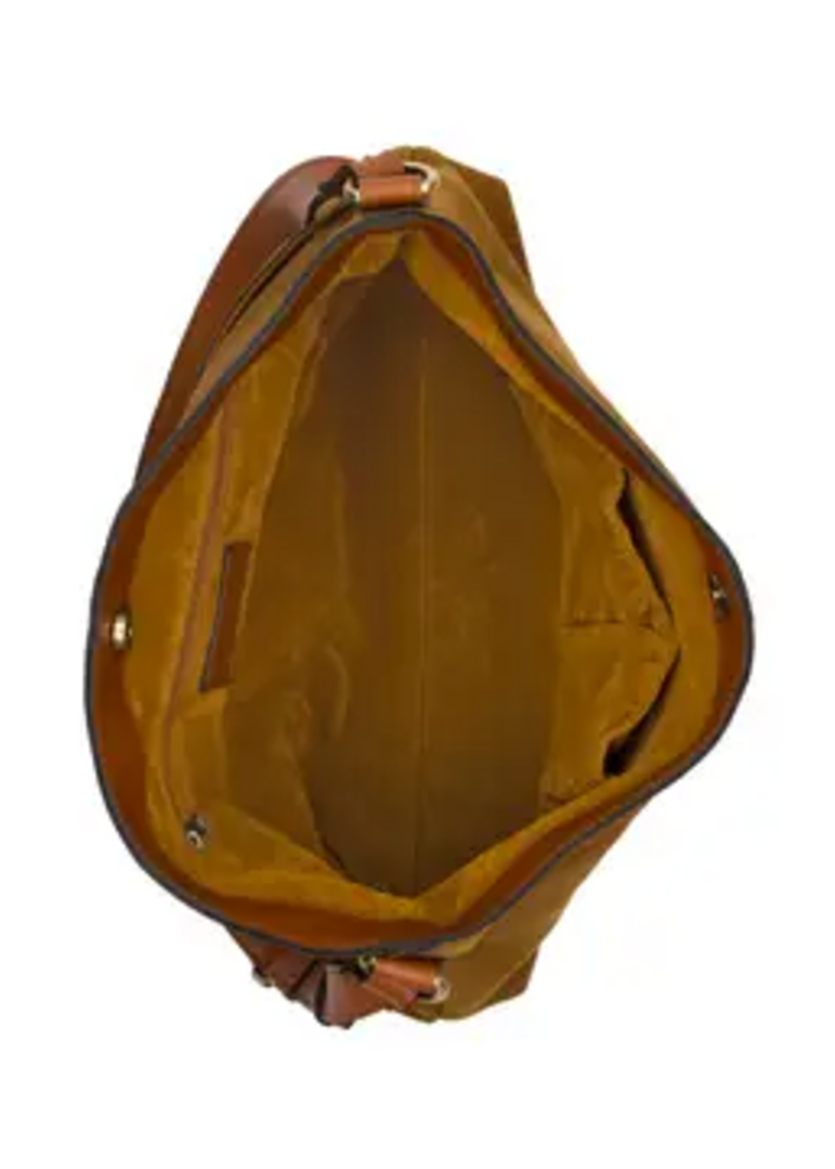 Patricia Nash Designs Liora Slouchy Tote w/ Mini Torri - Suede Leather Cognac