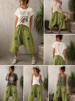 Jaded Gypsy Clothing Earthsong Harem Pants Army Green PREORDER
