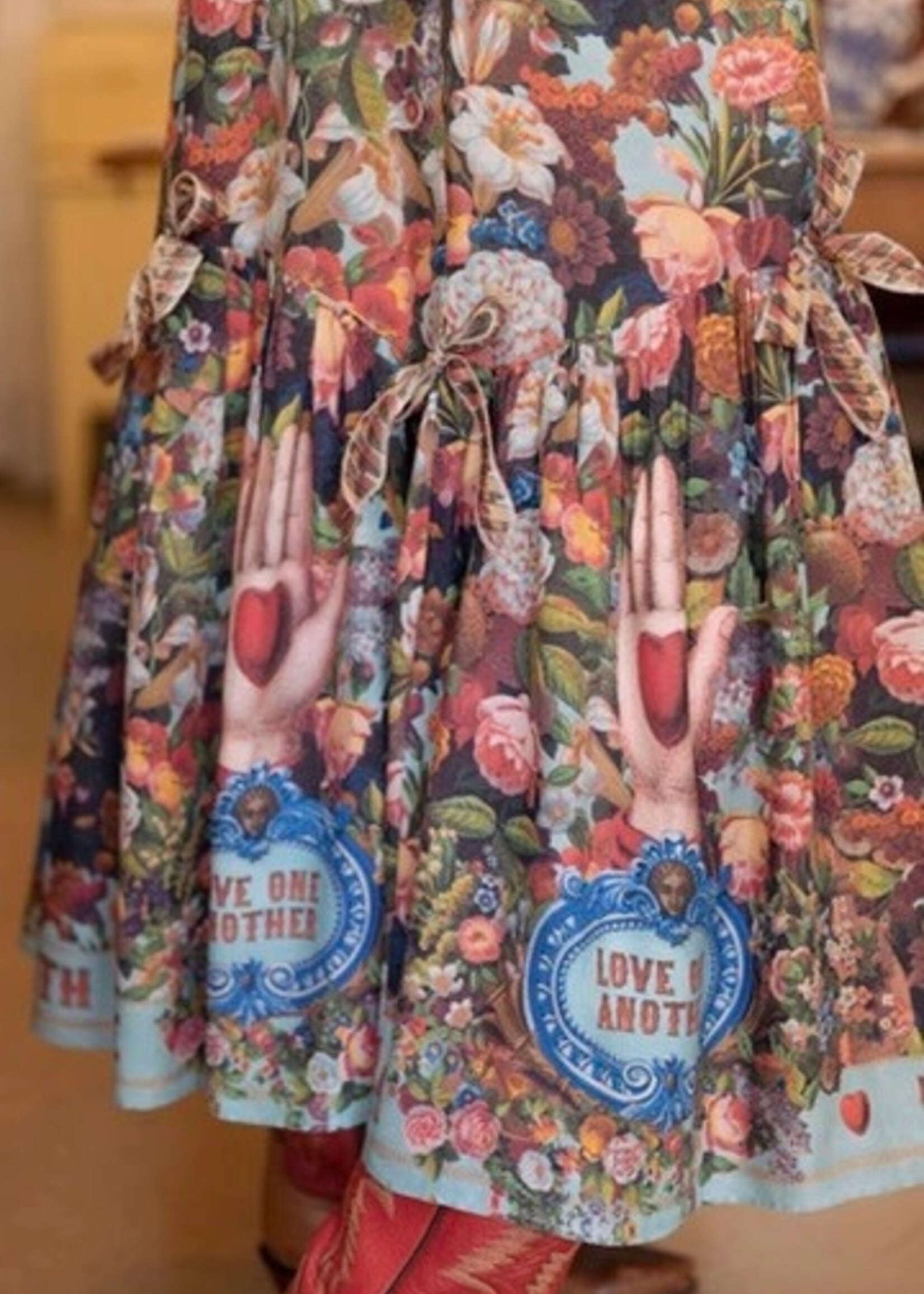 Market of Stars Love Language Skirt w/ Floral Print