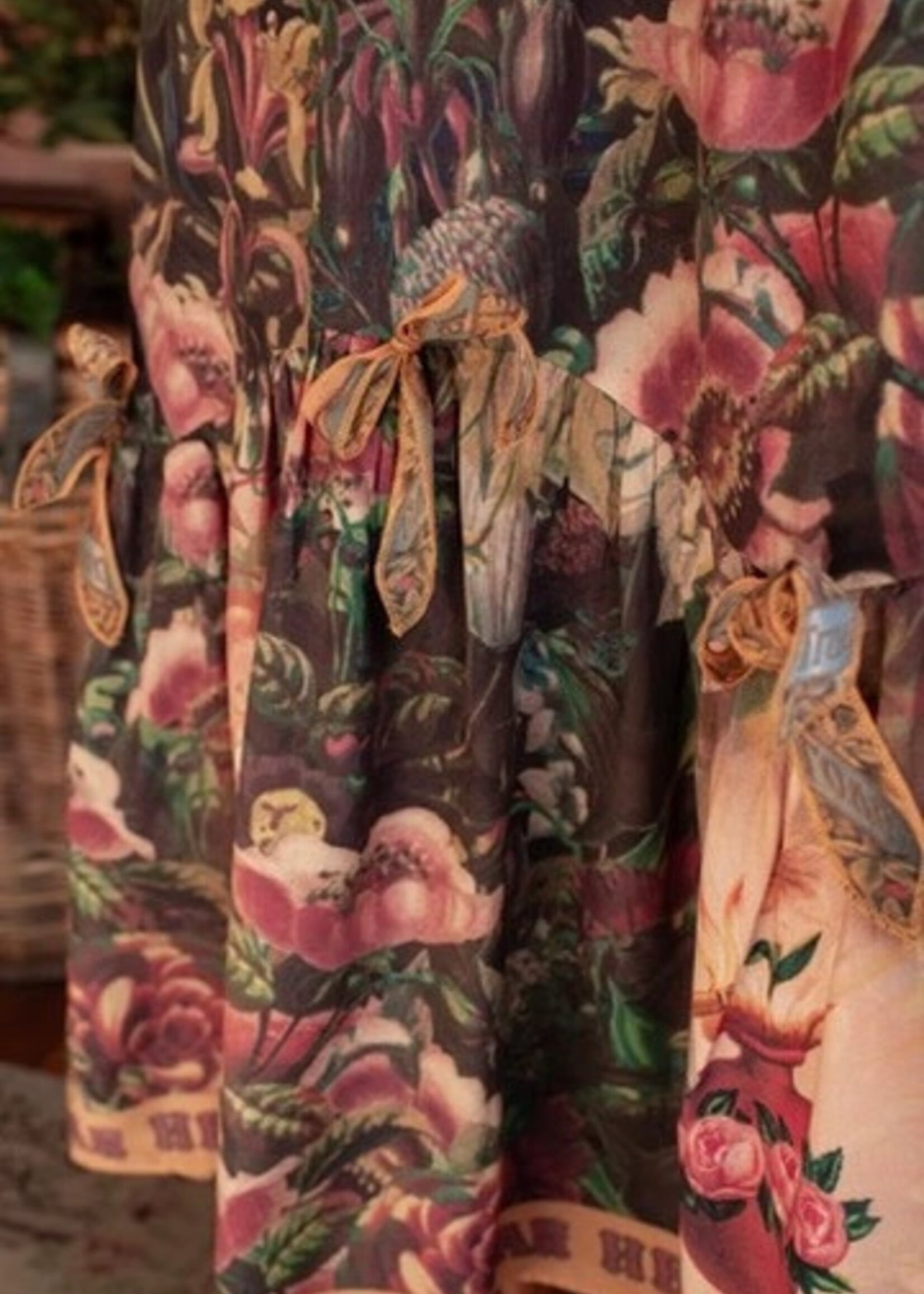 Market of Stars Courage Dear Heart Skirt w/ Floral Print