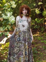 Market of Stars Love Grows Wild Boheme Long Maxi Slip Dress w/ Bees Floral