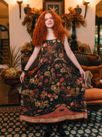 Market of Stars Heart Of Gold Boheme Long Maxi Slip Dress w/ Sacred Heart