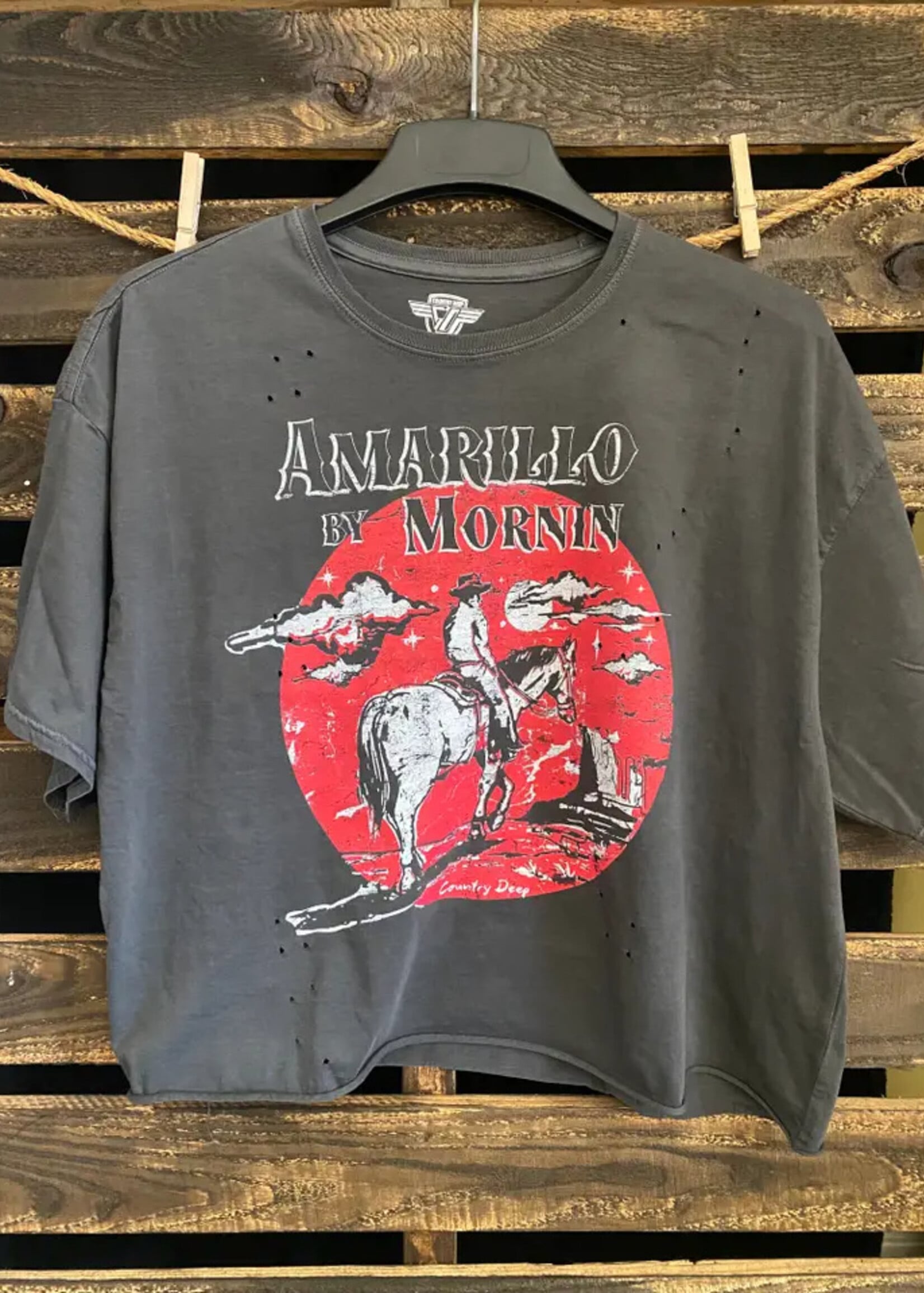 Country Deep Amarillo by Morning Crop Tee