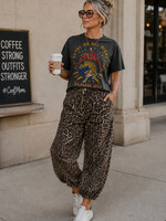 Country Deep Shook Me All Night Tiger Crop Tee Black