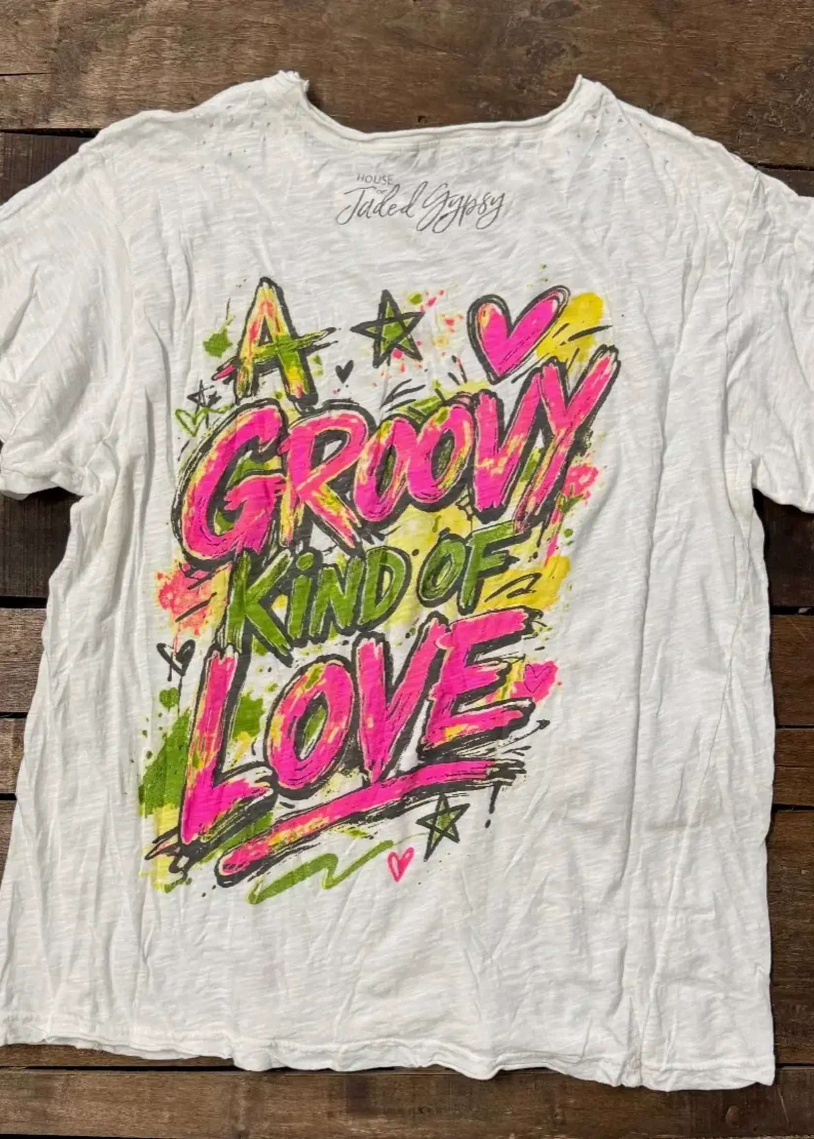 House of Jaded Gypsy Worn and Weathered Tee Tiger Love