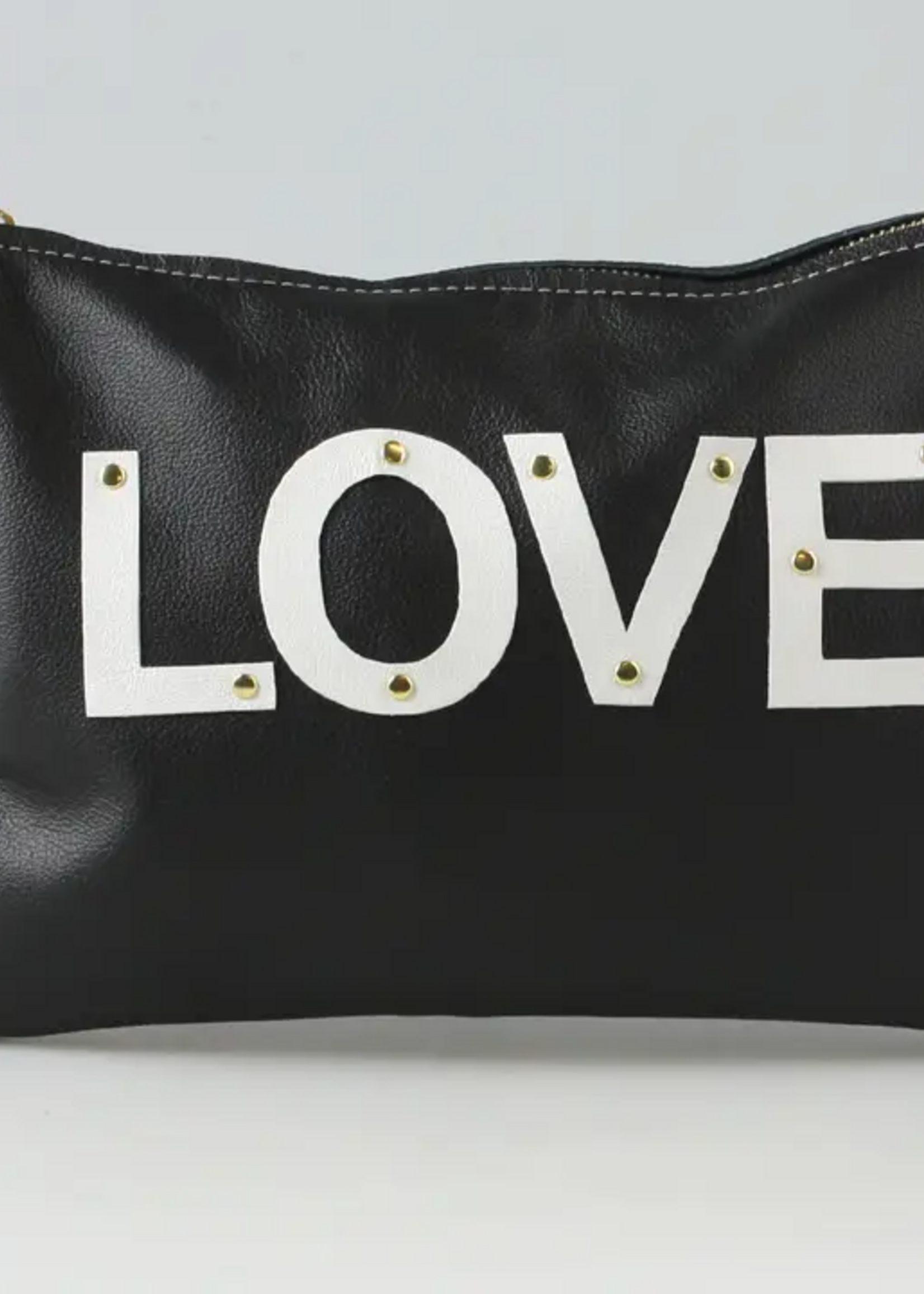 Zina Kao Carter Leather Bag LOVE Applique