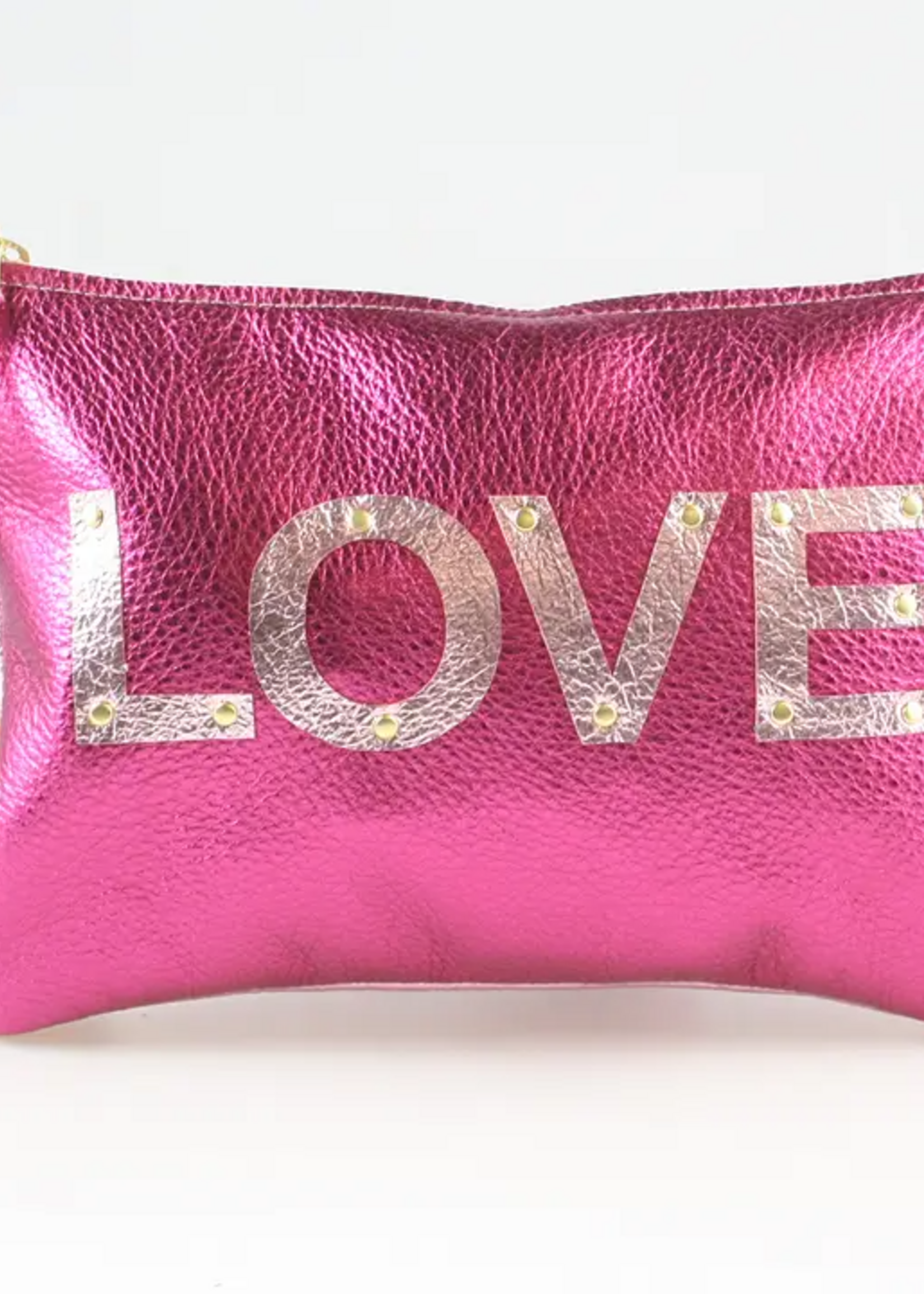 Zina Kao Carter Leather Bag LOVE Applique