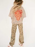 Happy Little Mother Sorry Mom Leopard Tee