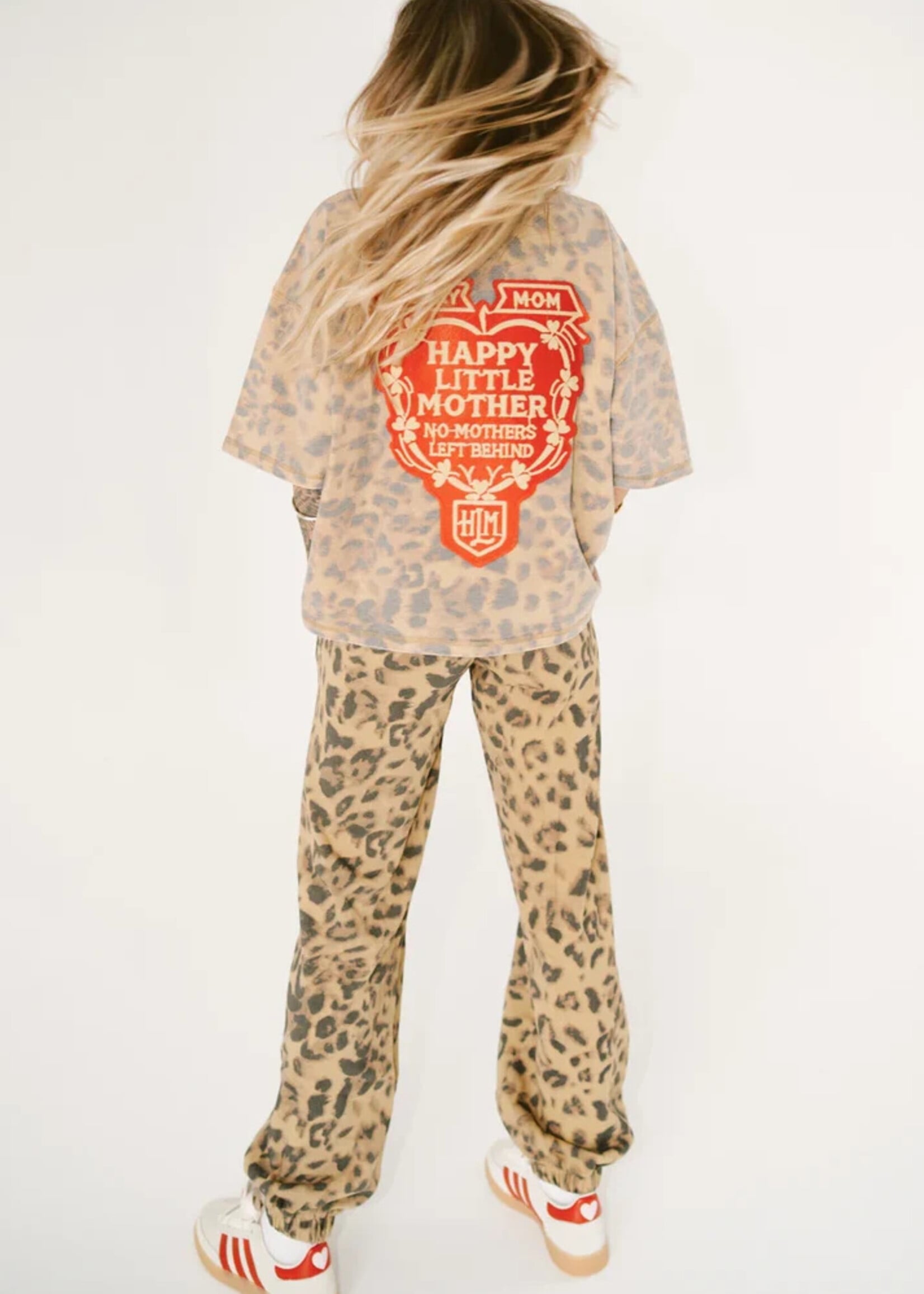 Happy Little Mother Sorry Mom Leopard Tee