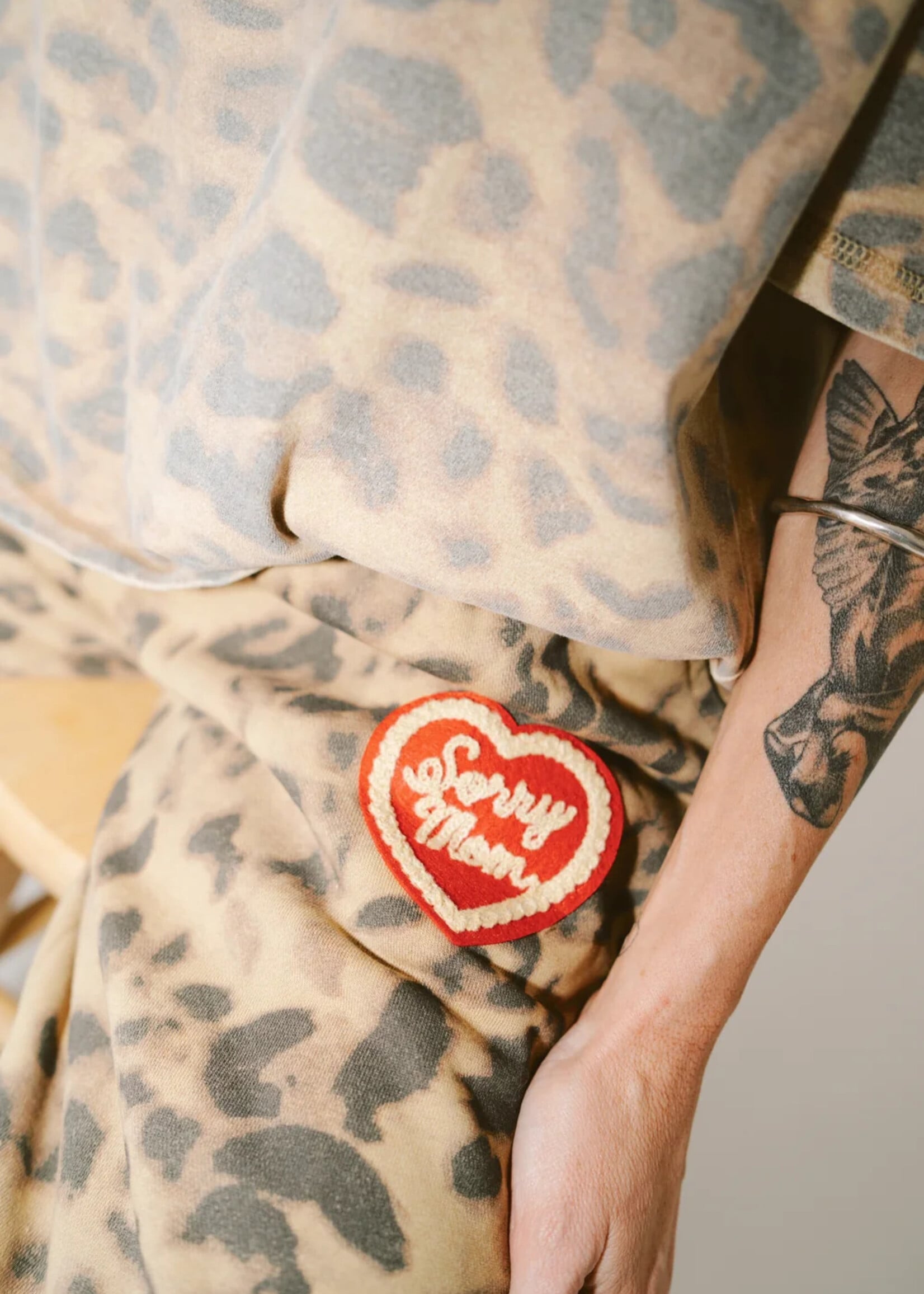 Happy Little Mother Sorry Mom Leopard Tee