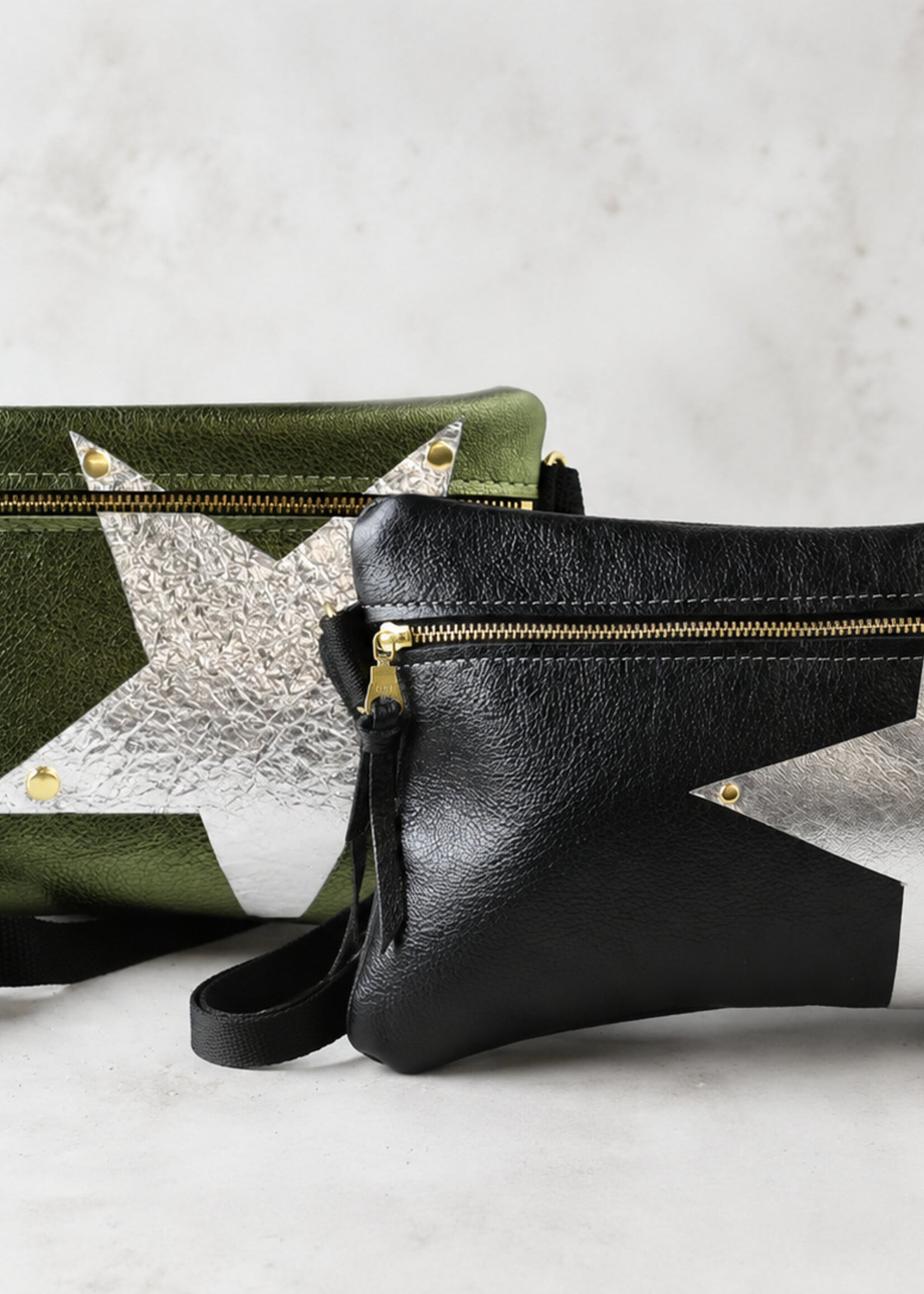 Zina Kao Vail Hip Bag Leather Star Applique