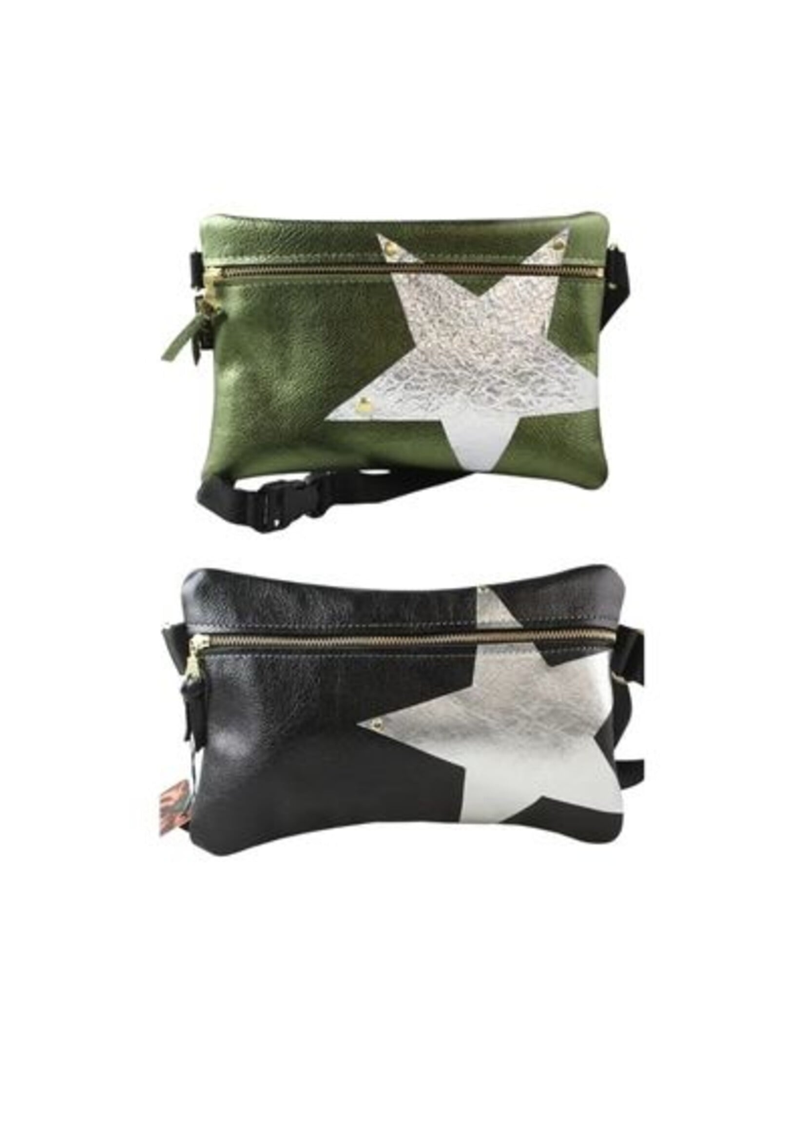 Zina Kao Vail Hip Bag Leather Star Applique