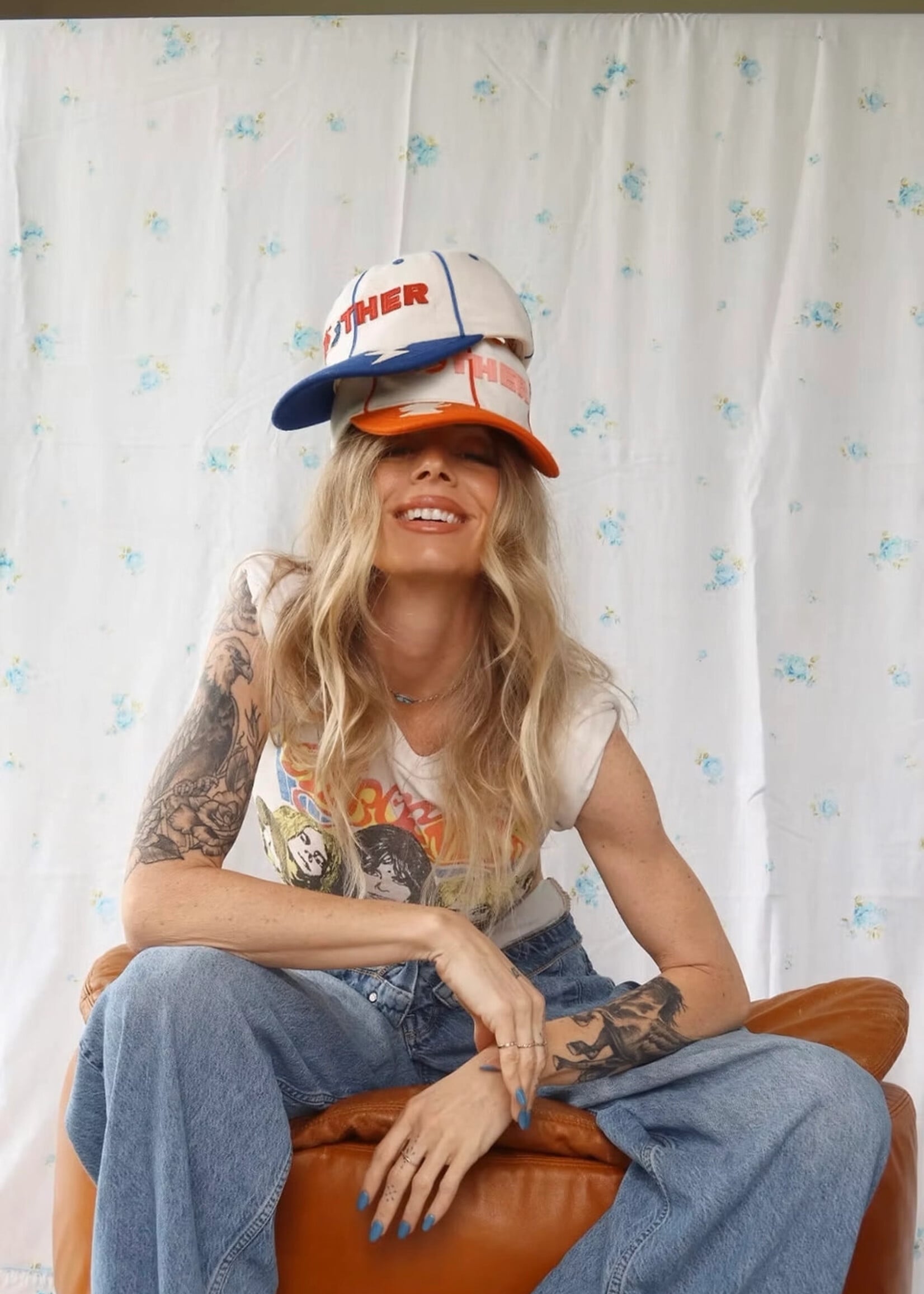 Happy Little Mother Lightning Bolt Cap