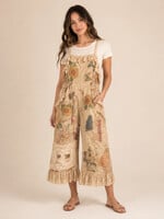 House of Jaded Gypsy Floral Meadows Overalls One Size
