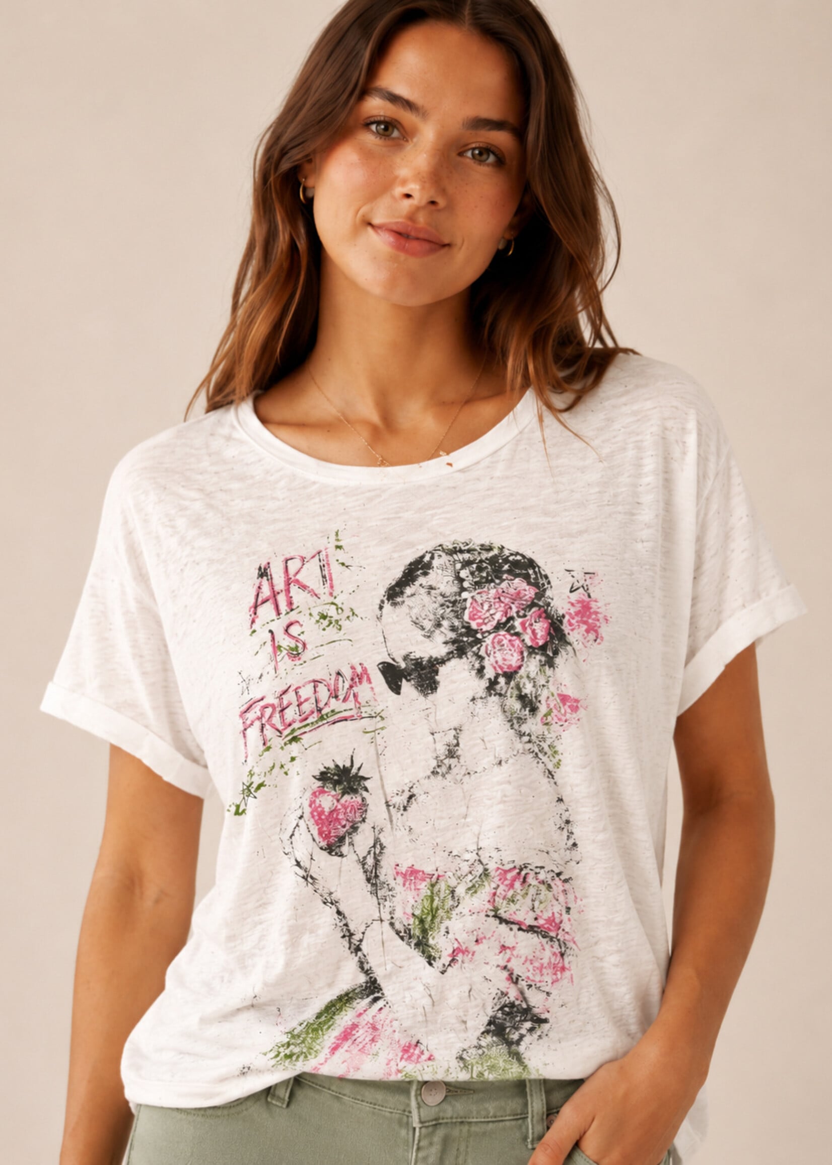 House of Jaded Gypsy Worn and Weathered Tee Art One Size