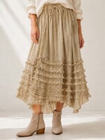 Jaded Gypsy Clothing Serene Sands Skirt Oatmeal One Size