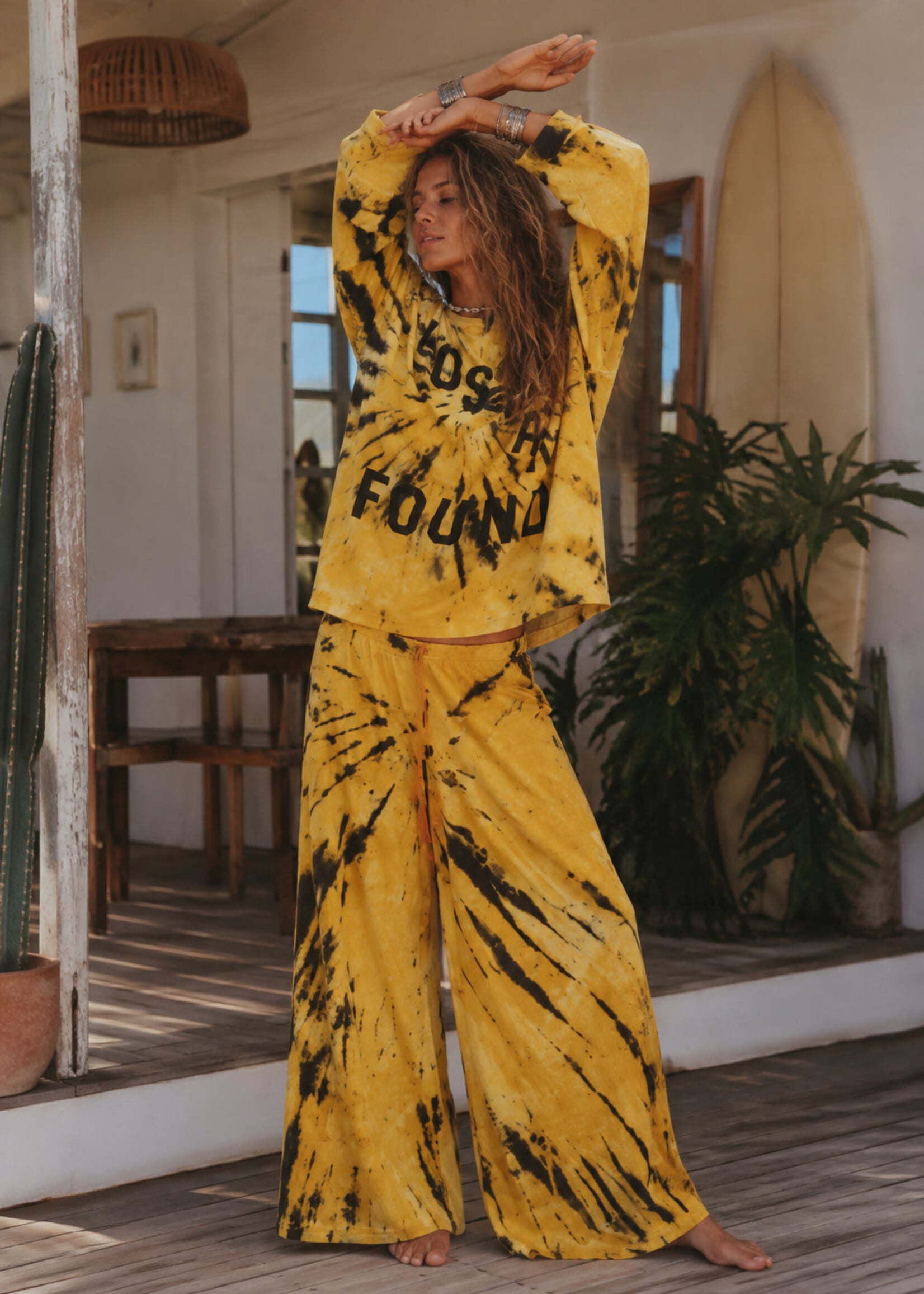Happy Little Mother Lost & Found Tie Dye Wide Leg Pant