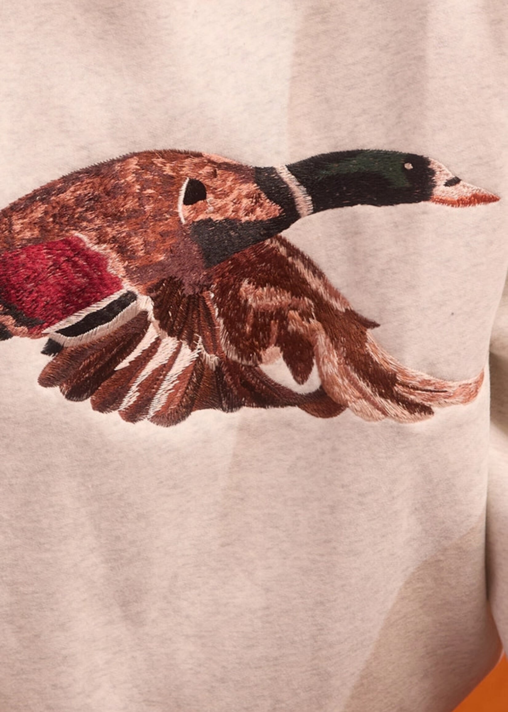 BUCKETLIST Embroidered Mallard Mock Neck Sweatshirt
