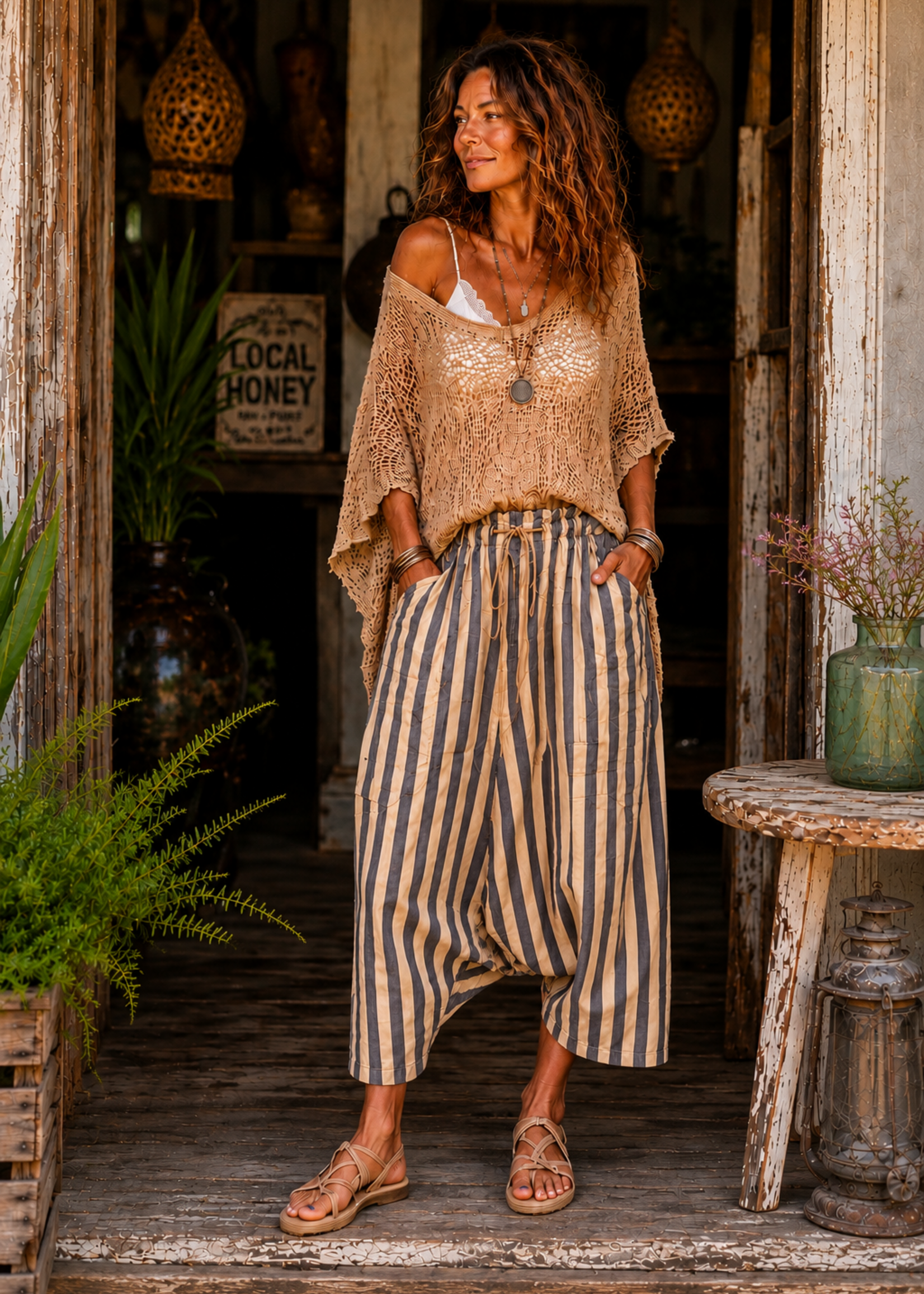 House of Jaded Gypsy Earthsong Harem Pant | Boho Drop Crotch One
